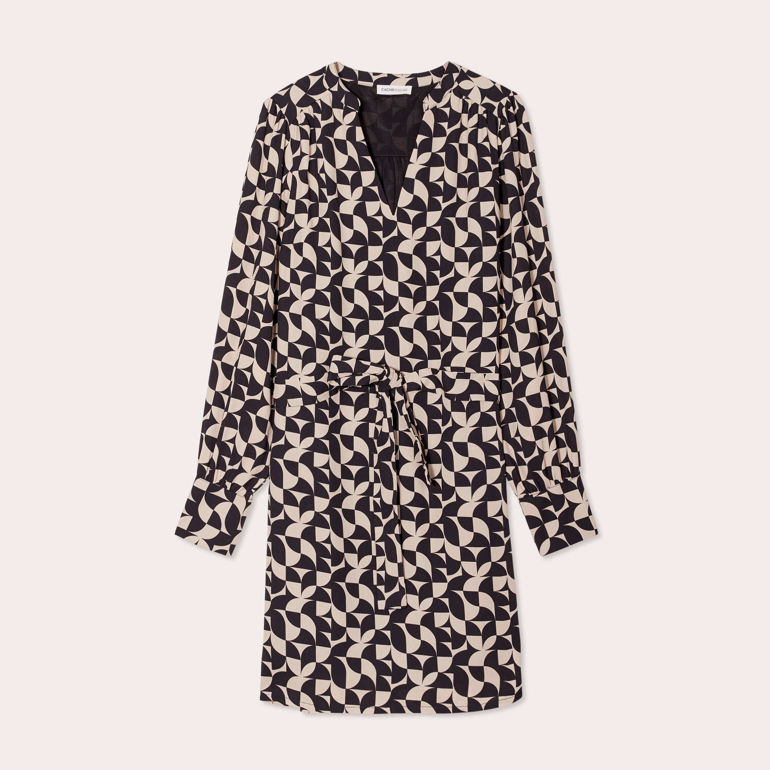 robe droite ceinturee beige femme Robe droite ceinturée beige femme
