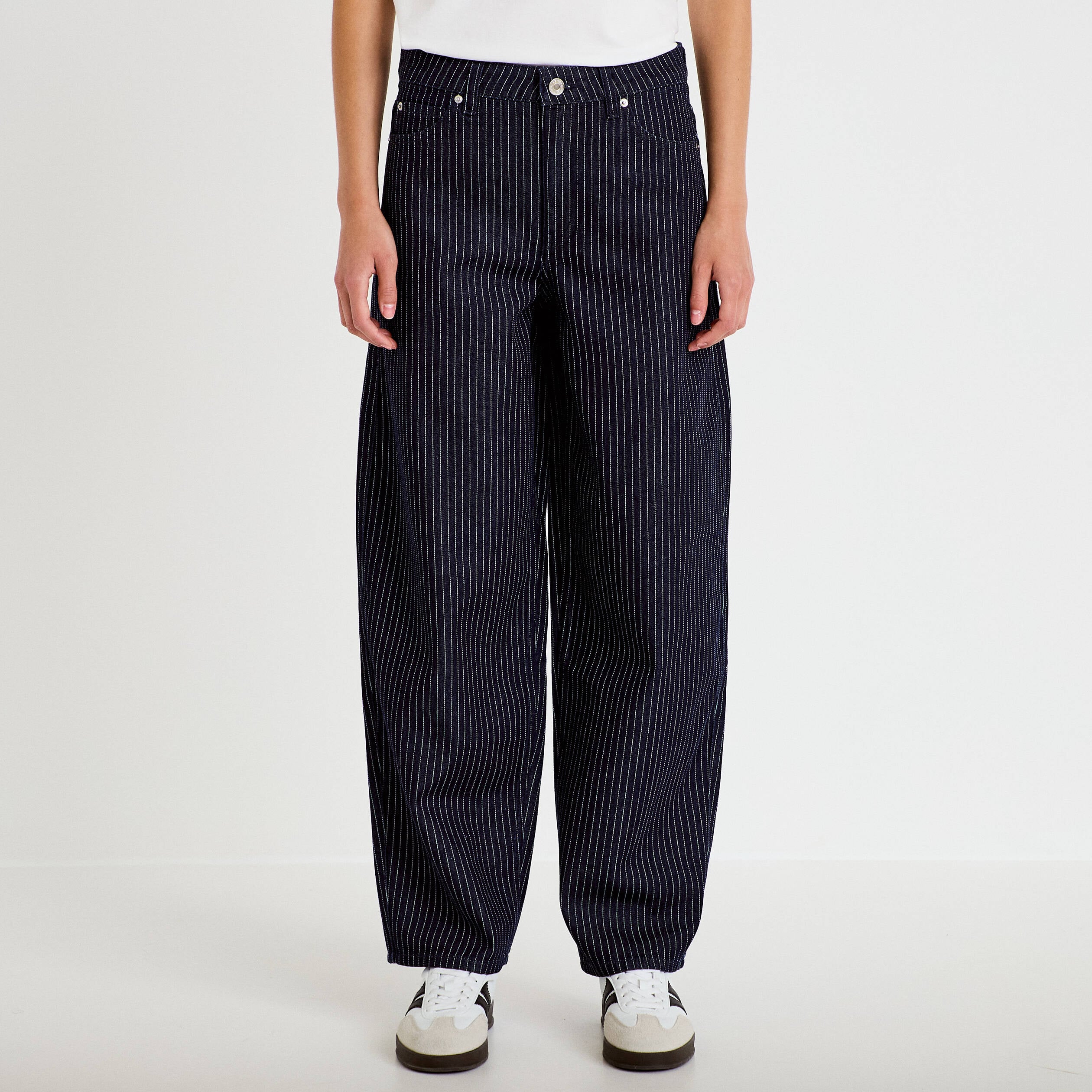 Jean mom denim brut femme