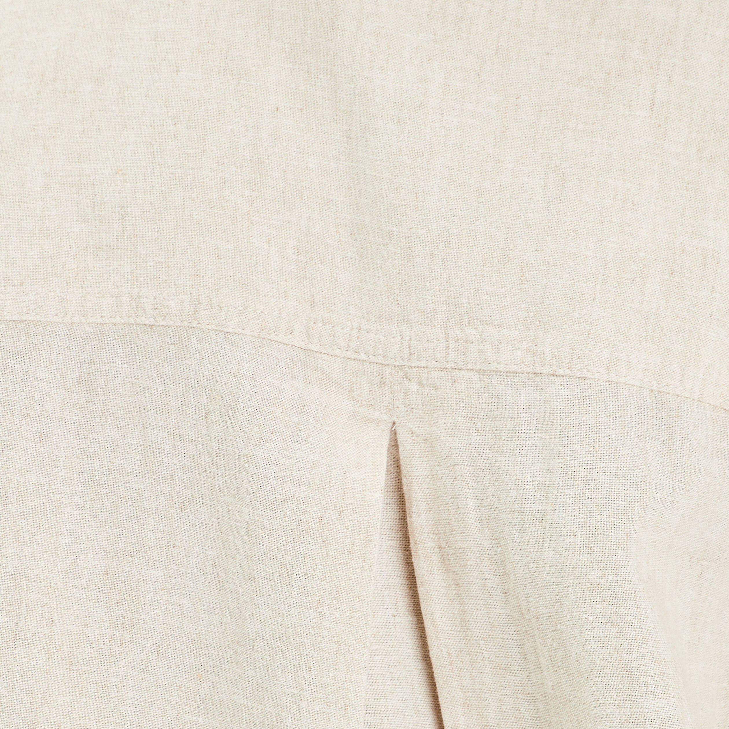 Chemise droite contenant du lin beige femme