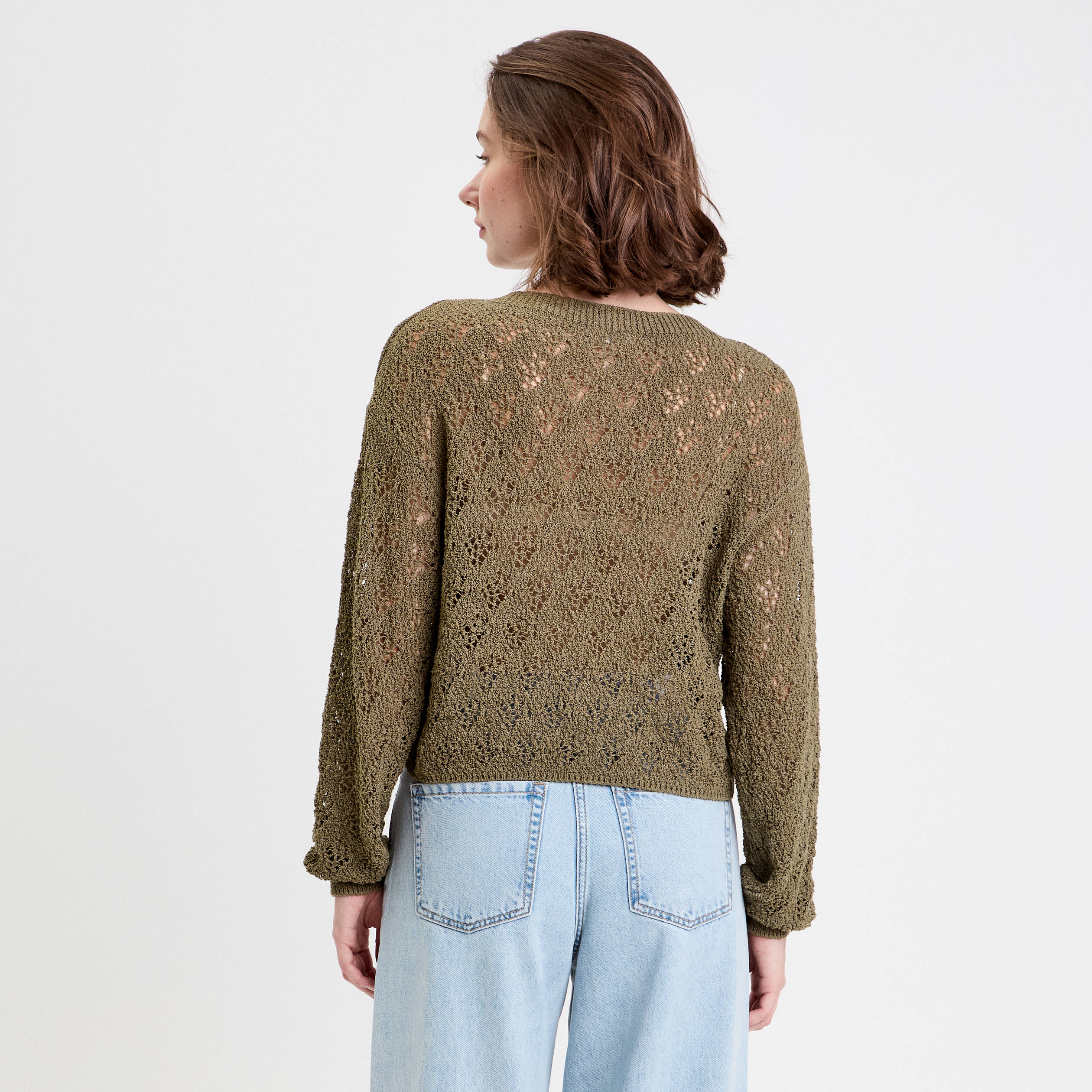 pull manches longues vert fonce femme Pull manches longues vert foncé femme