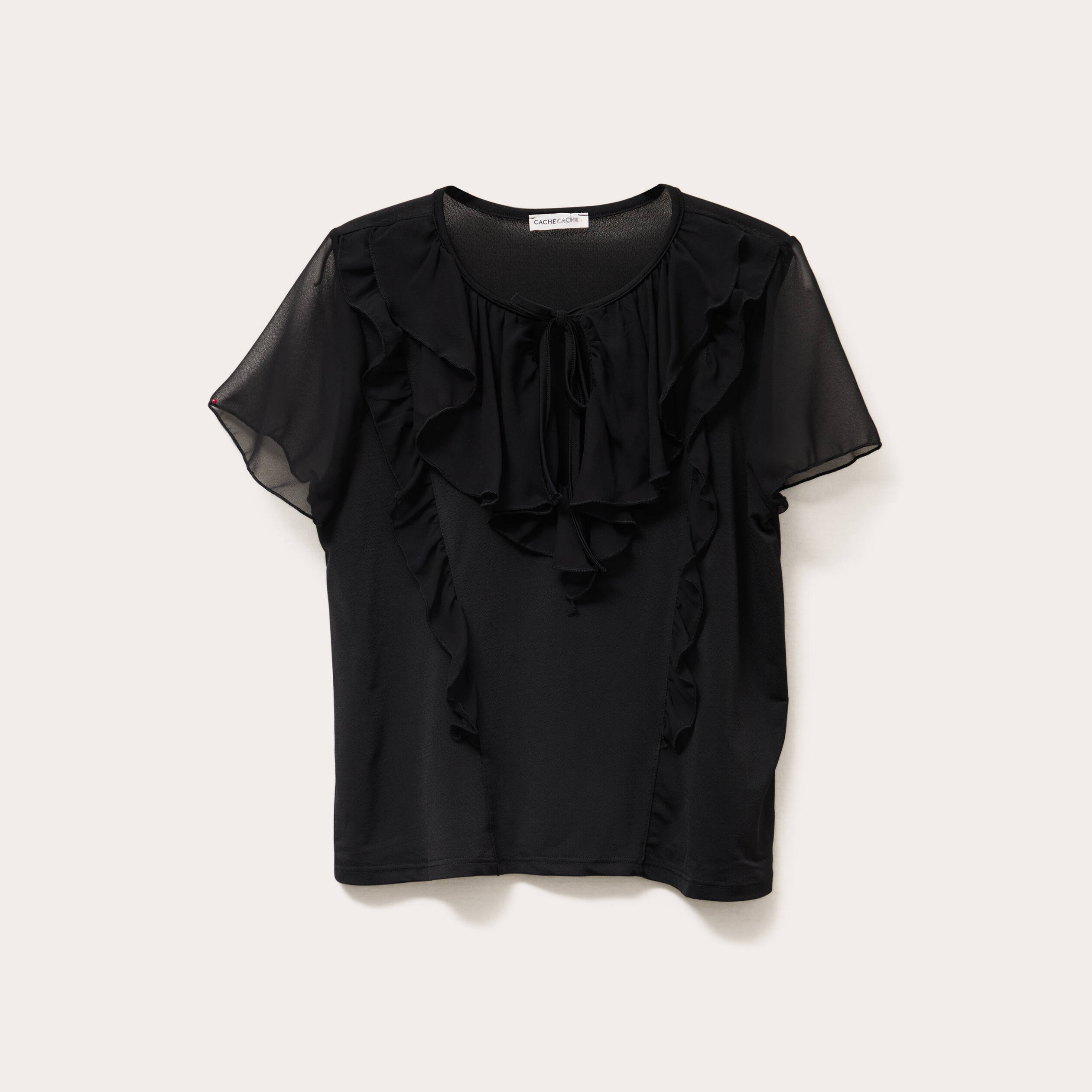blouse volants noir femme Blouse volants noir femme