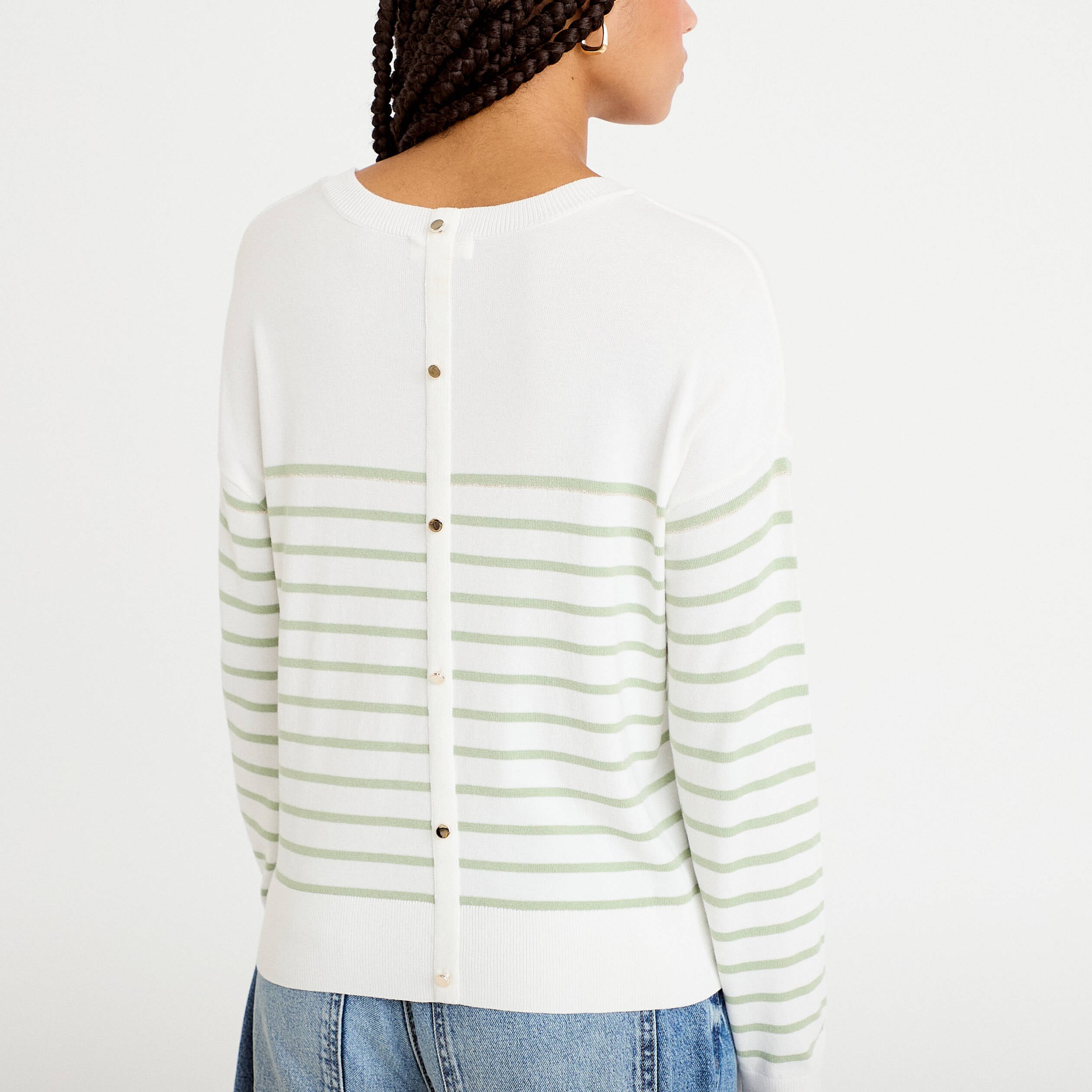 Pull manches longues vert pastel femme