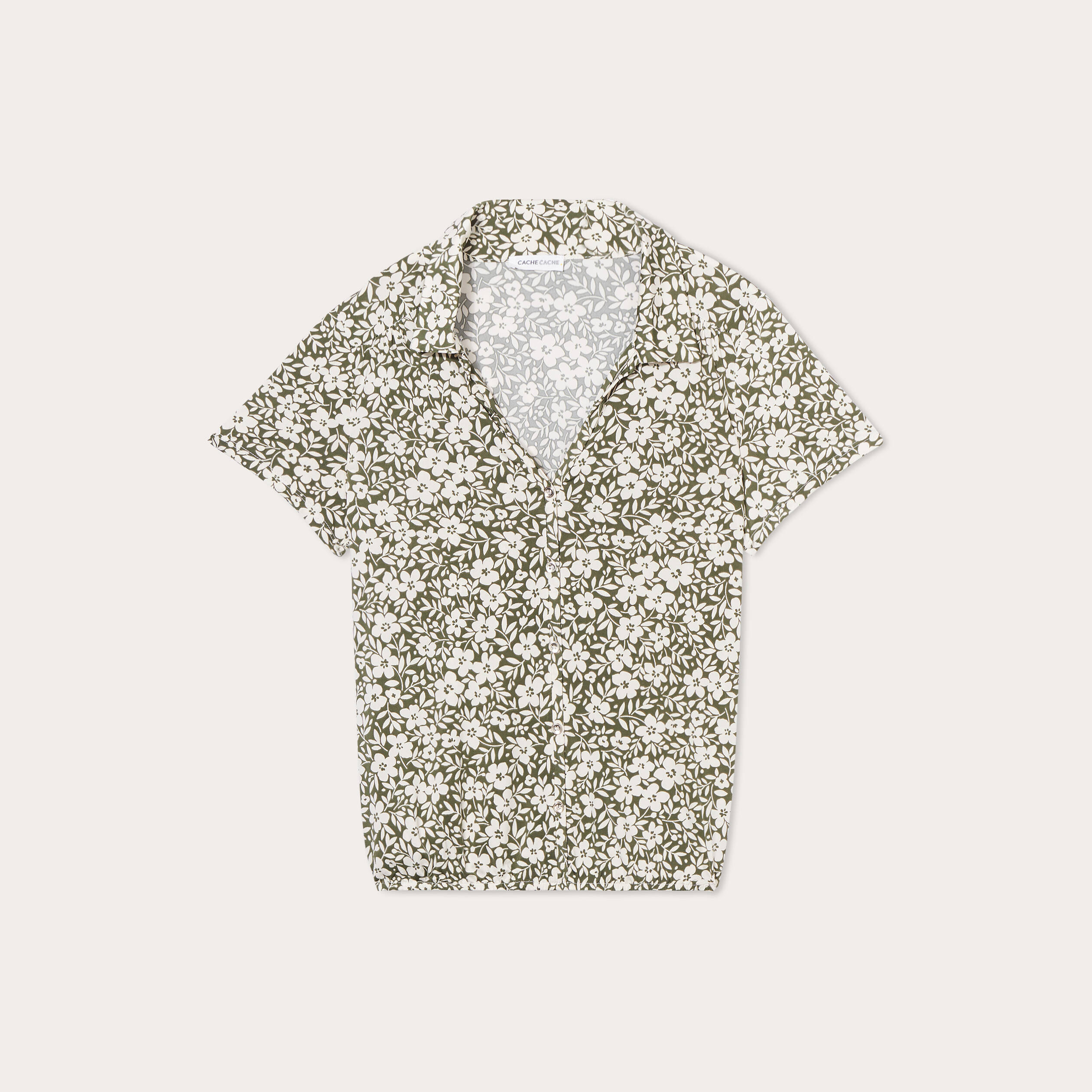 blouse manches courtes vert kaki femme Blouse manches courtes vert kaki femme
