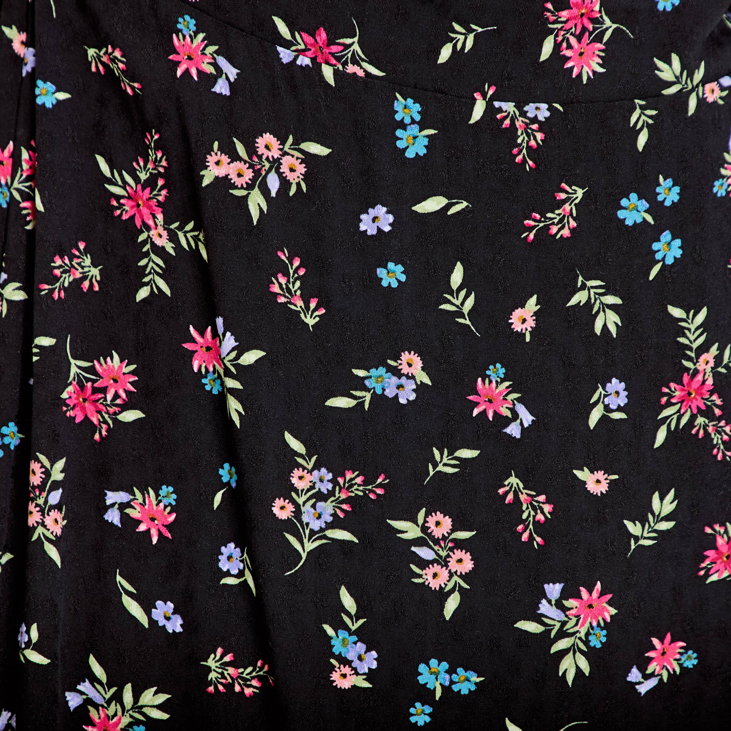 Jupe longue portefeuille noir femme