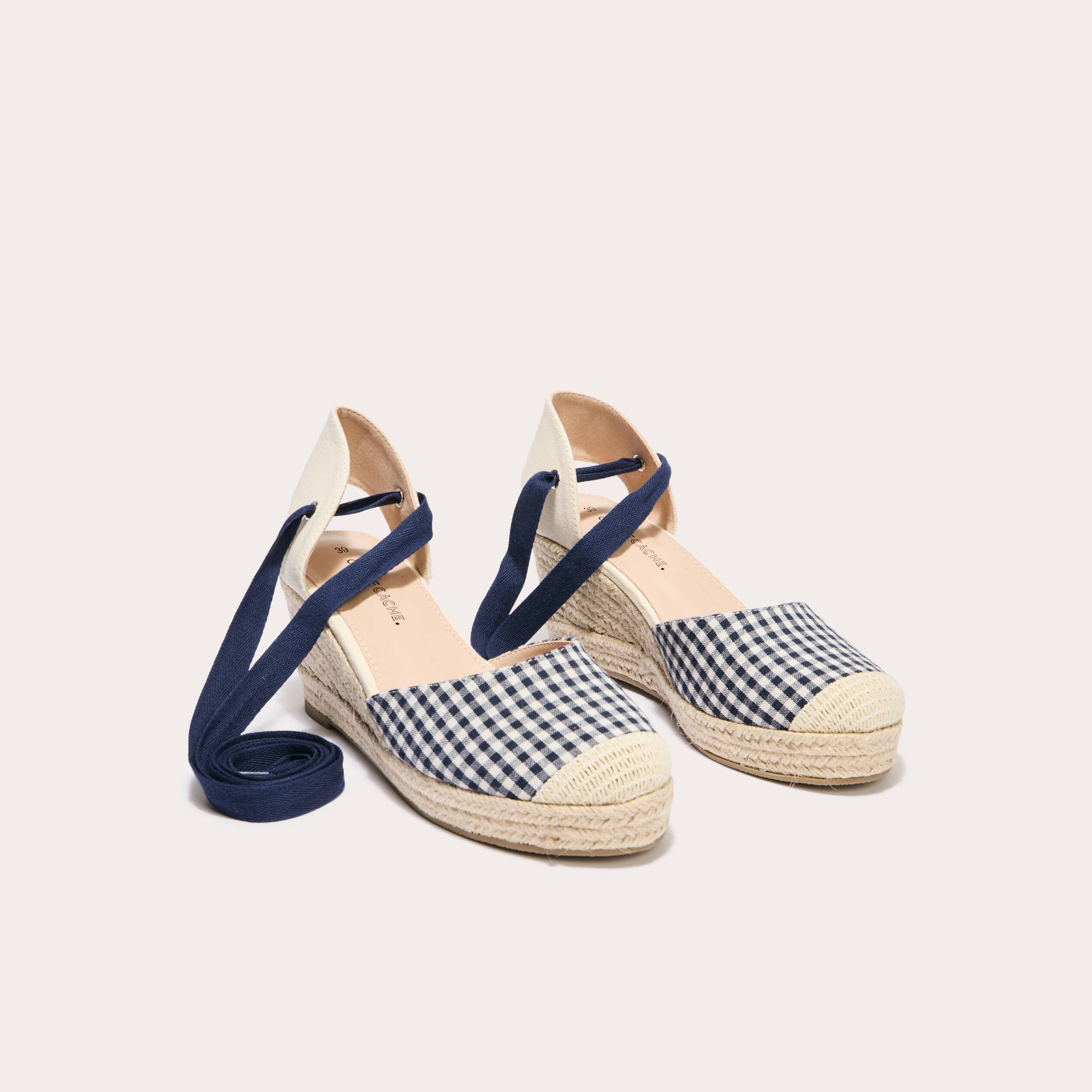 espadrilles compensees bleu electrique femme Espadrilles compensées bleu electrique femme