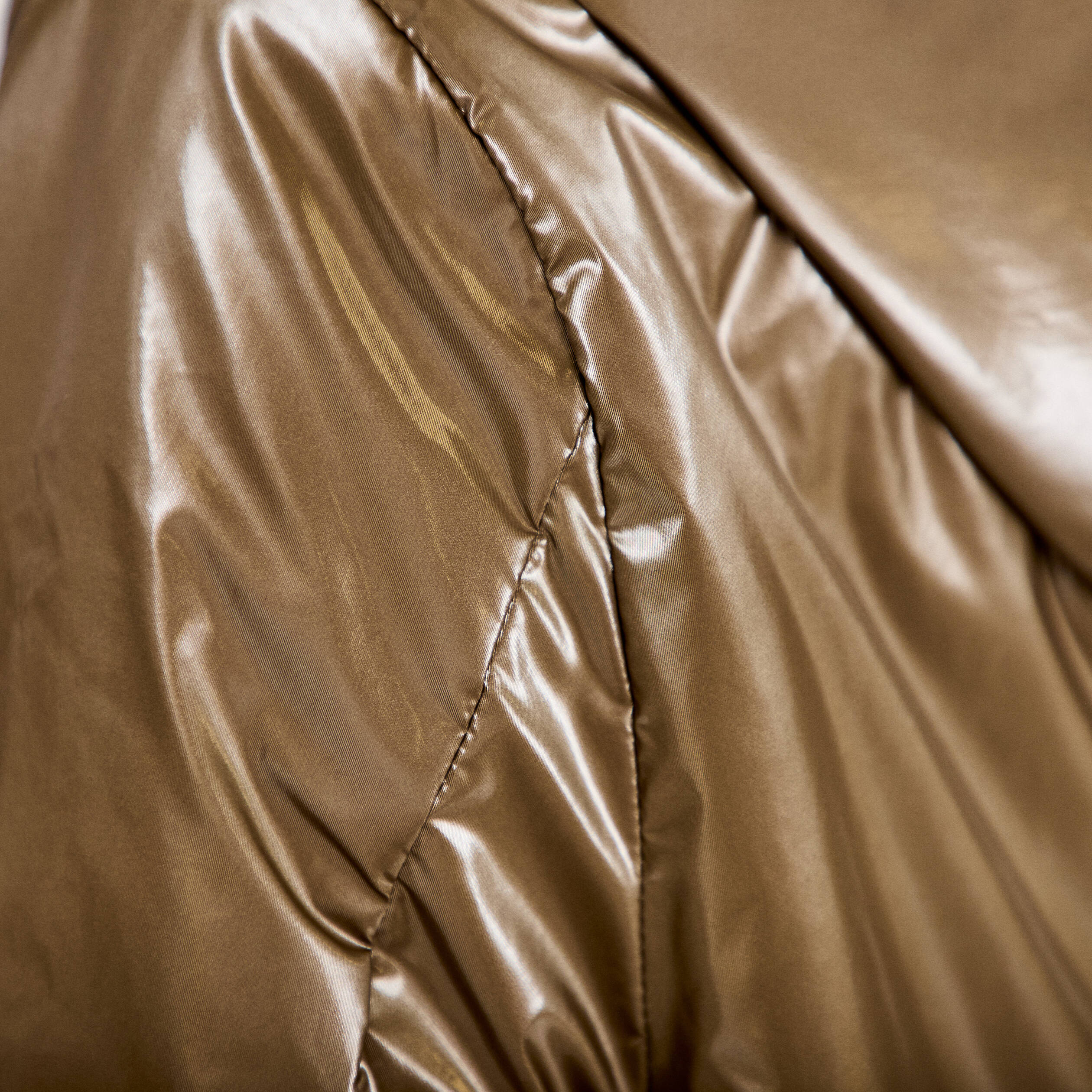 Parka r&eacute;versible &agrave; capuche taupe femme