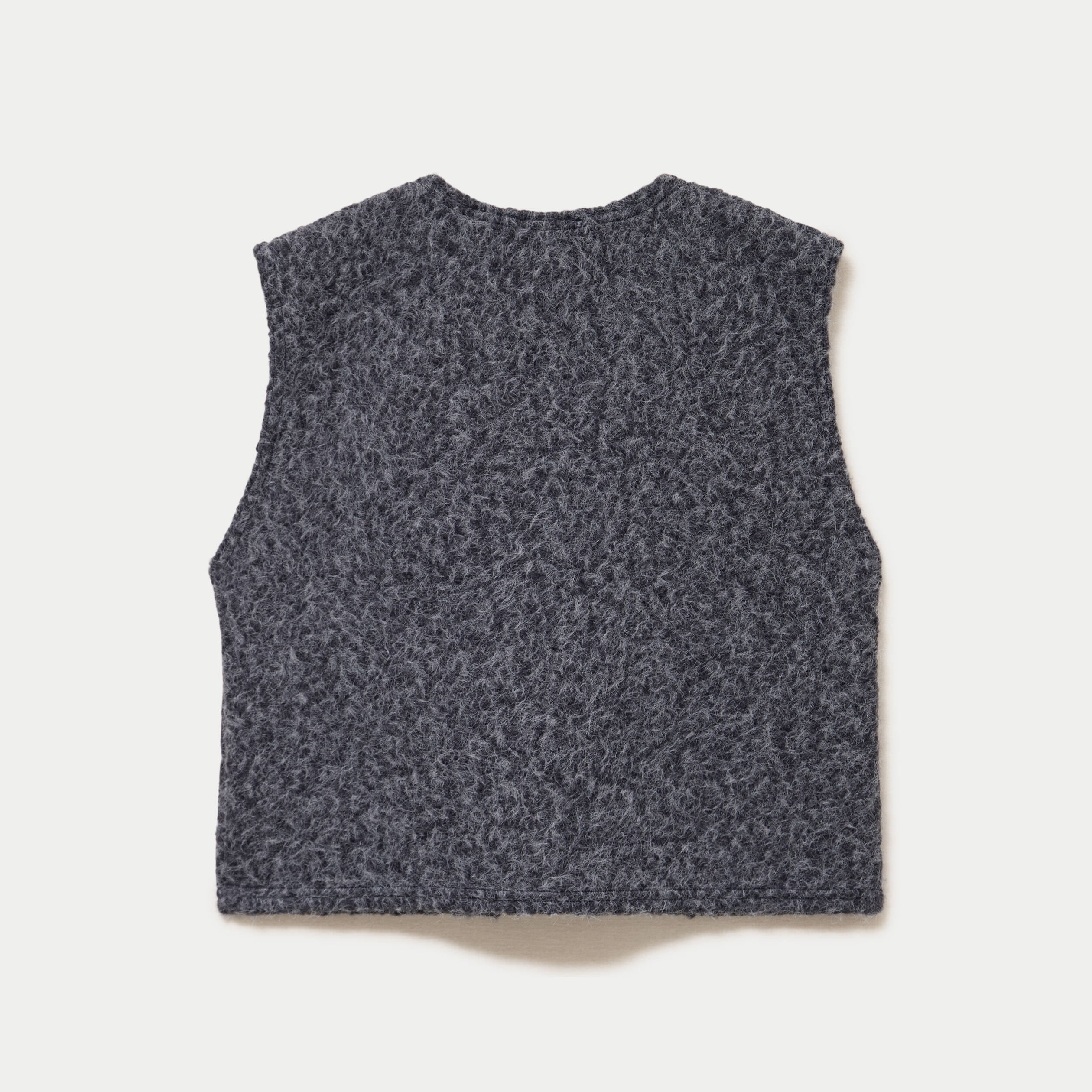 Gilet sans manches gris fonc&eacute; femme