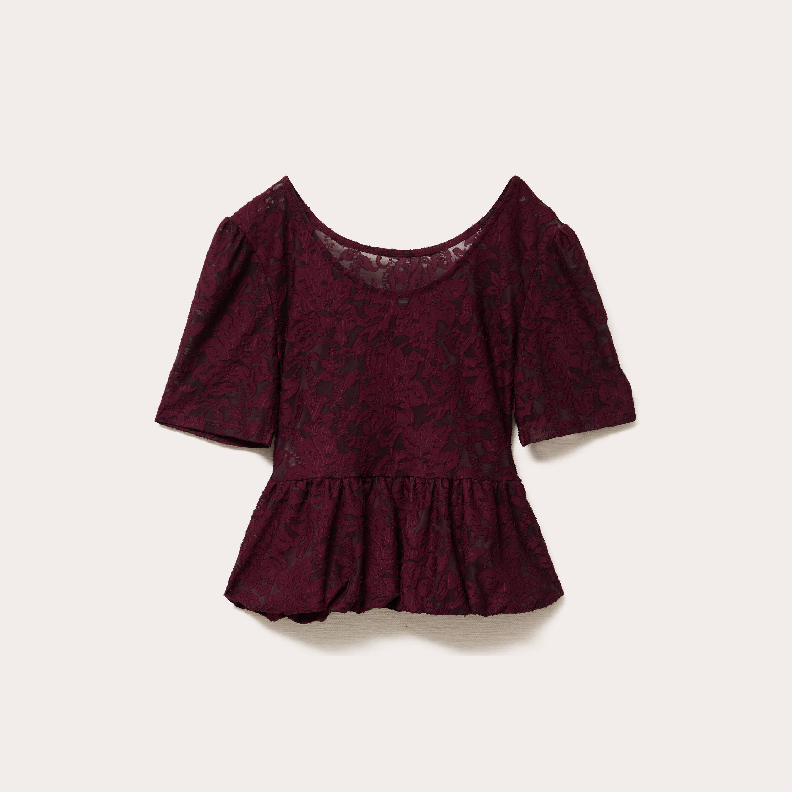 blouse manches courtes rouge fonce femme Blouse manches courtes rouge foncé femme