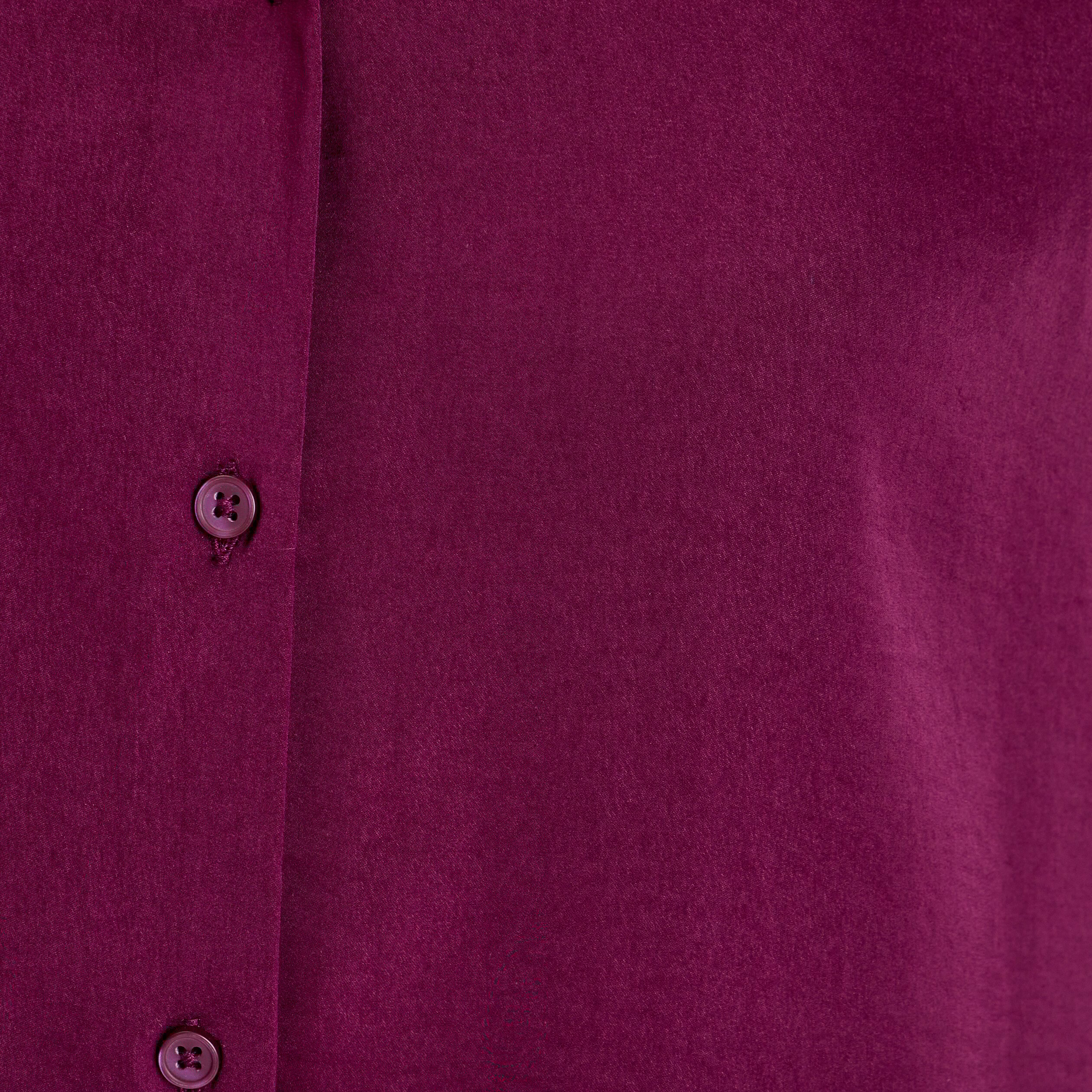 Chemise manches longues prune femme