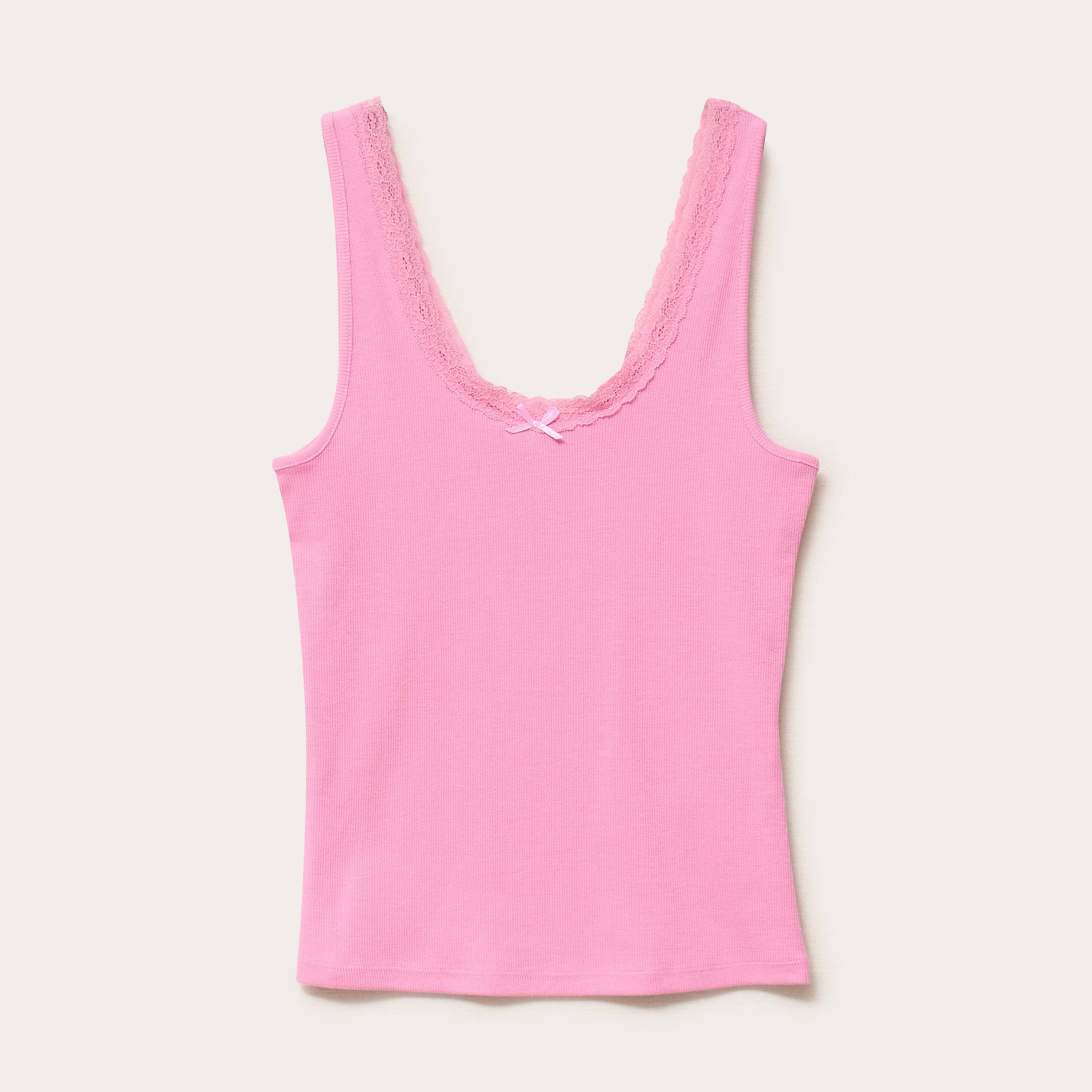 D&eacute;bardeur cintr&eacute; c&ocirc;tel&eacute; dentelle rose femme