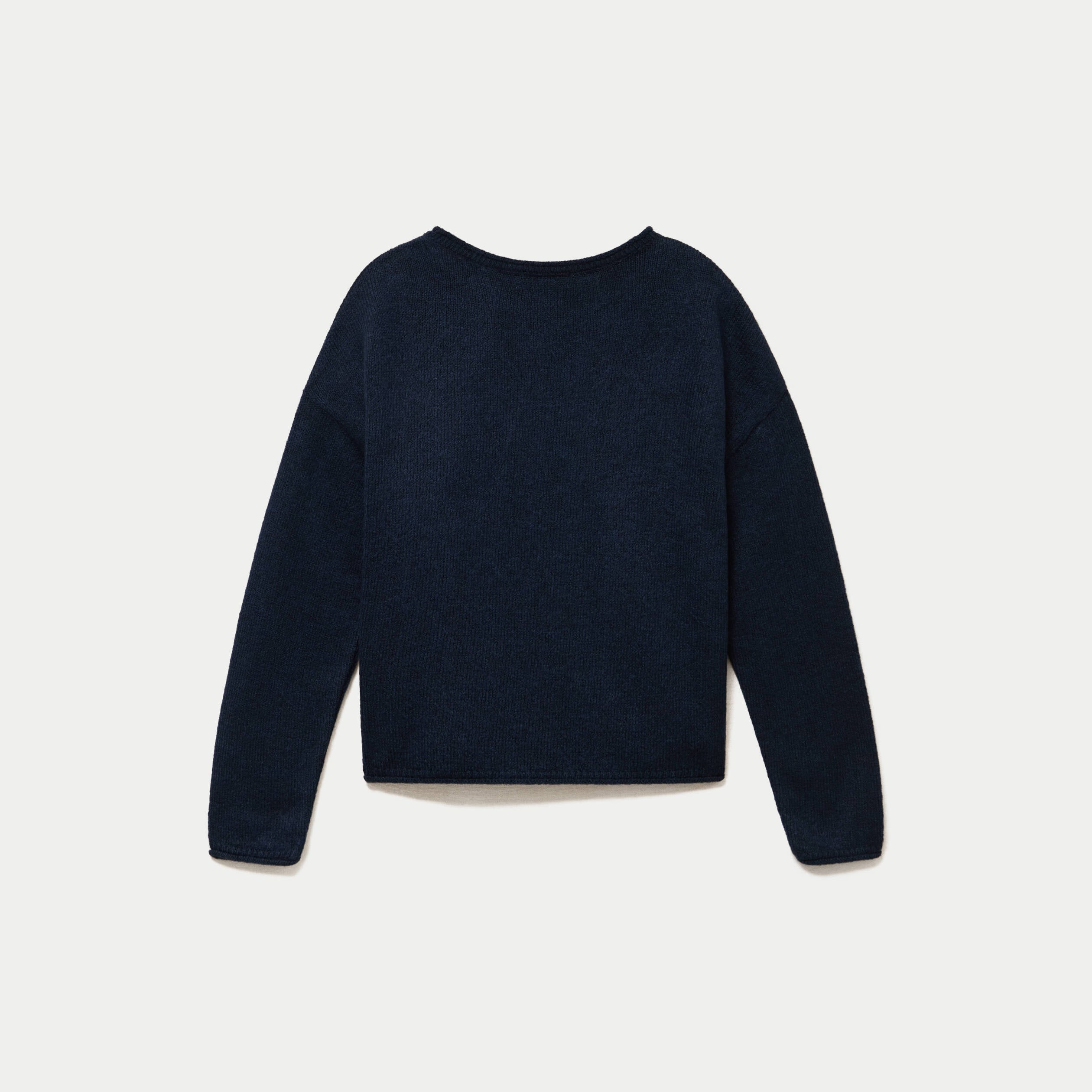 Pull manches longues bleu marine femme