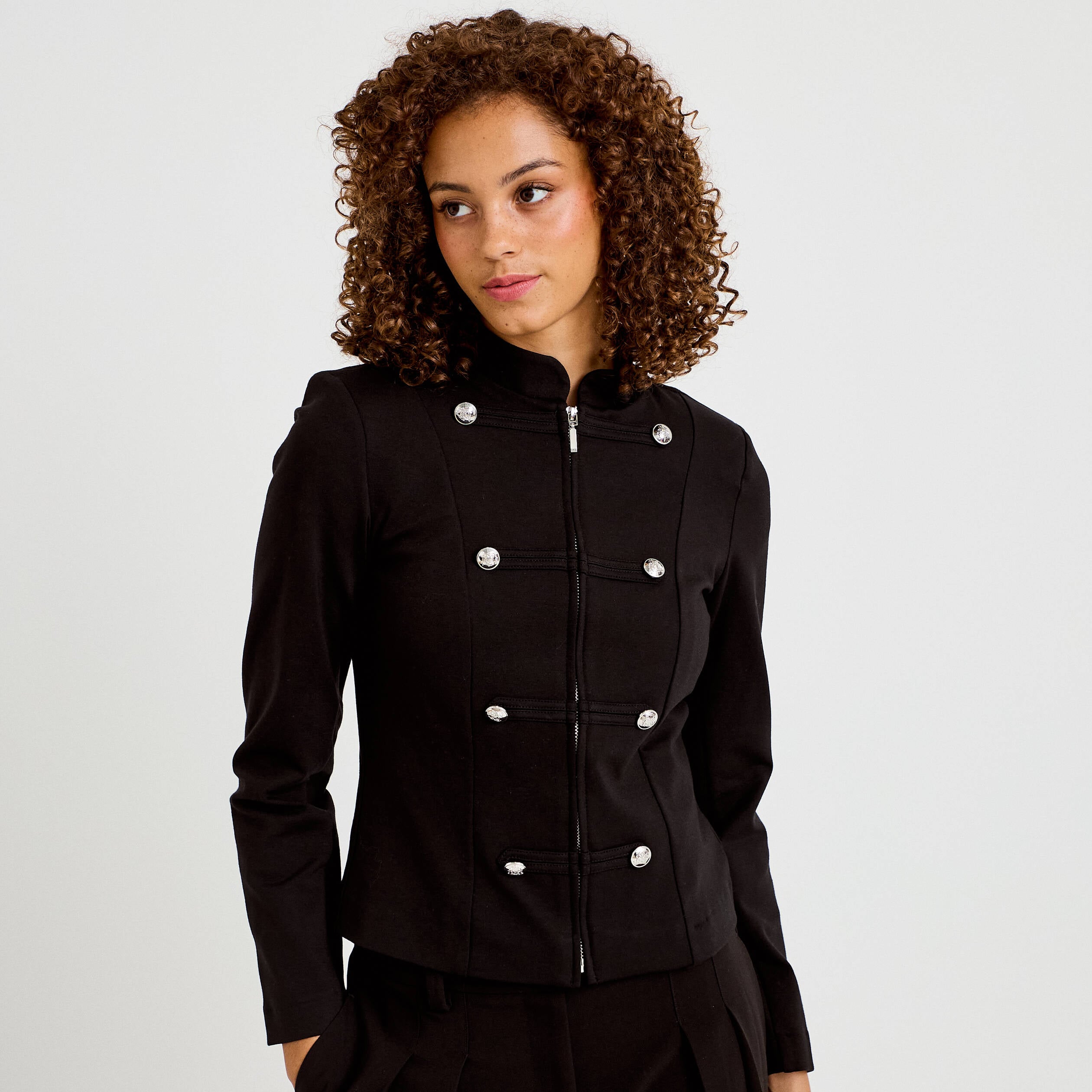 Veste officier noir femme