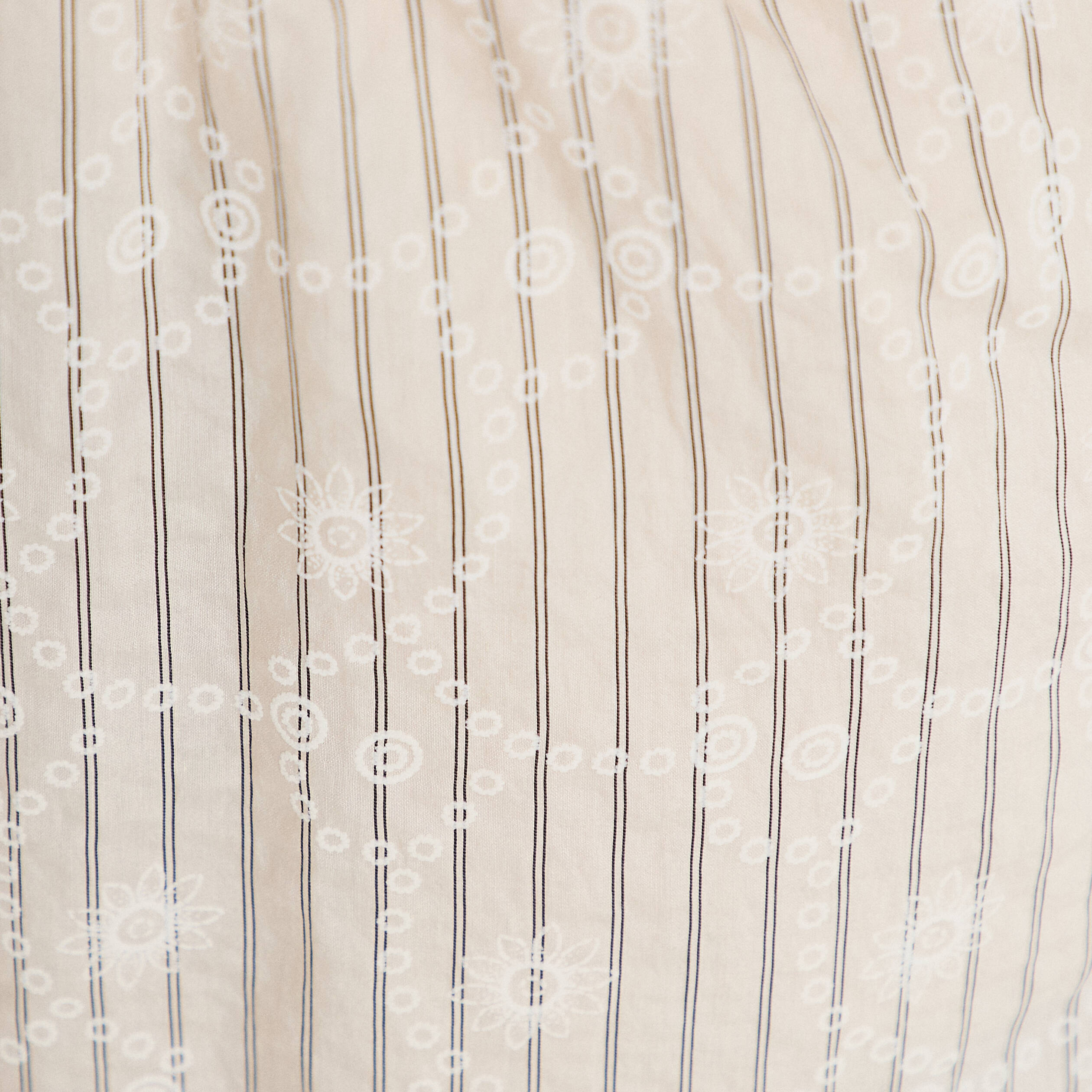 Pantalon large taille haute creme femme