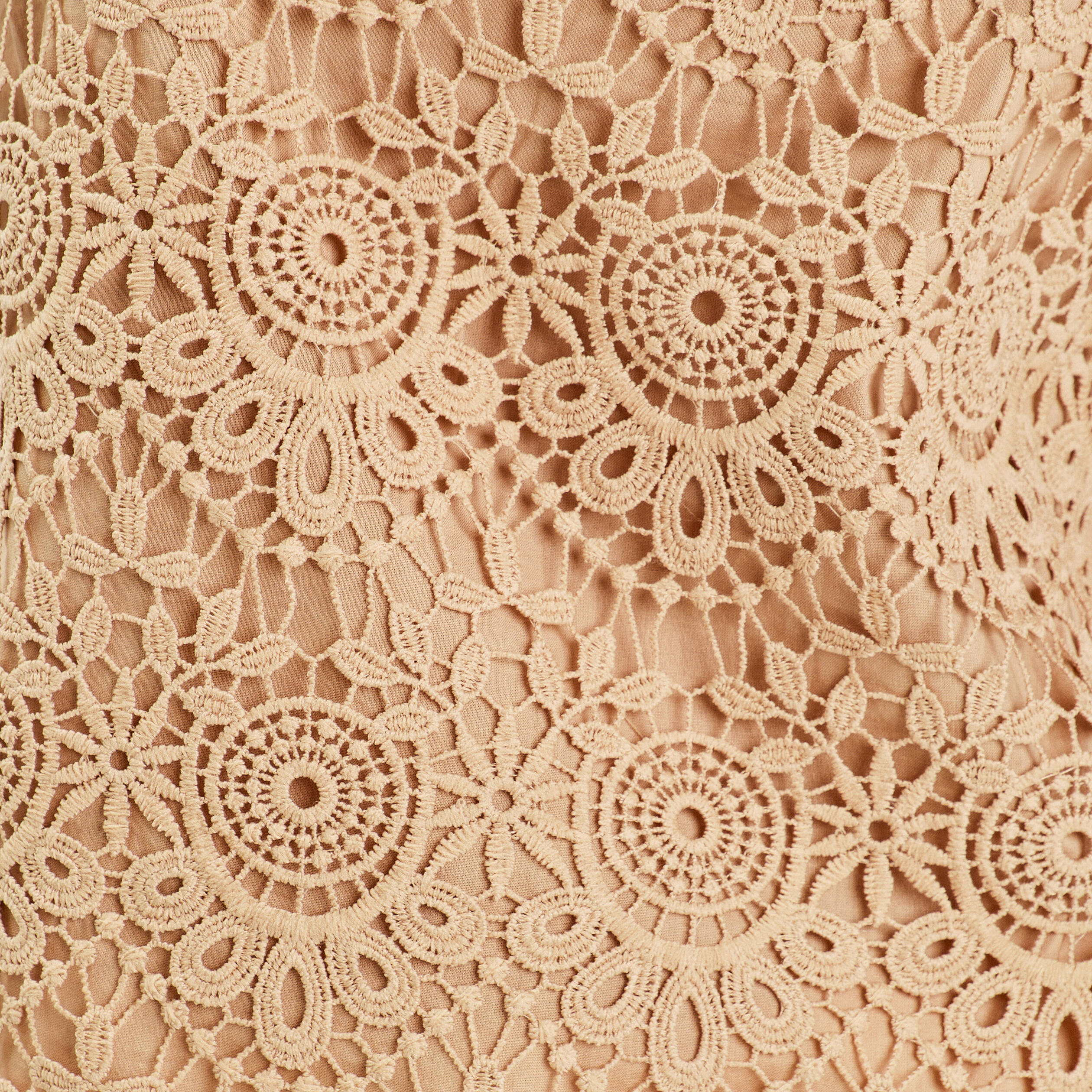 debardeur aspect macrame beige femme Débardeur aspect macramé beige femme