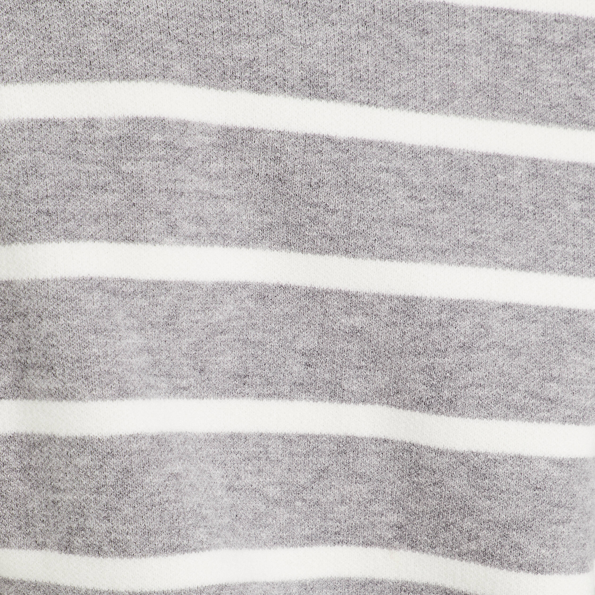 Pull manches longues col polo gris clair femme