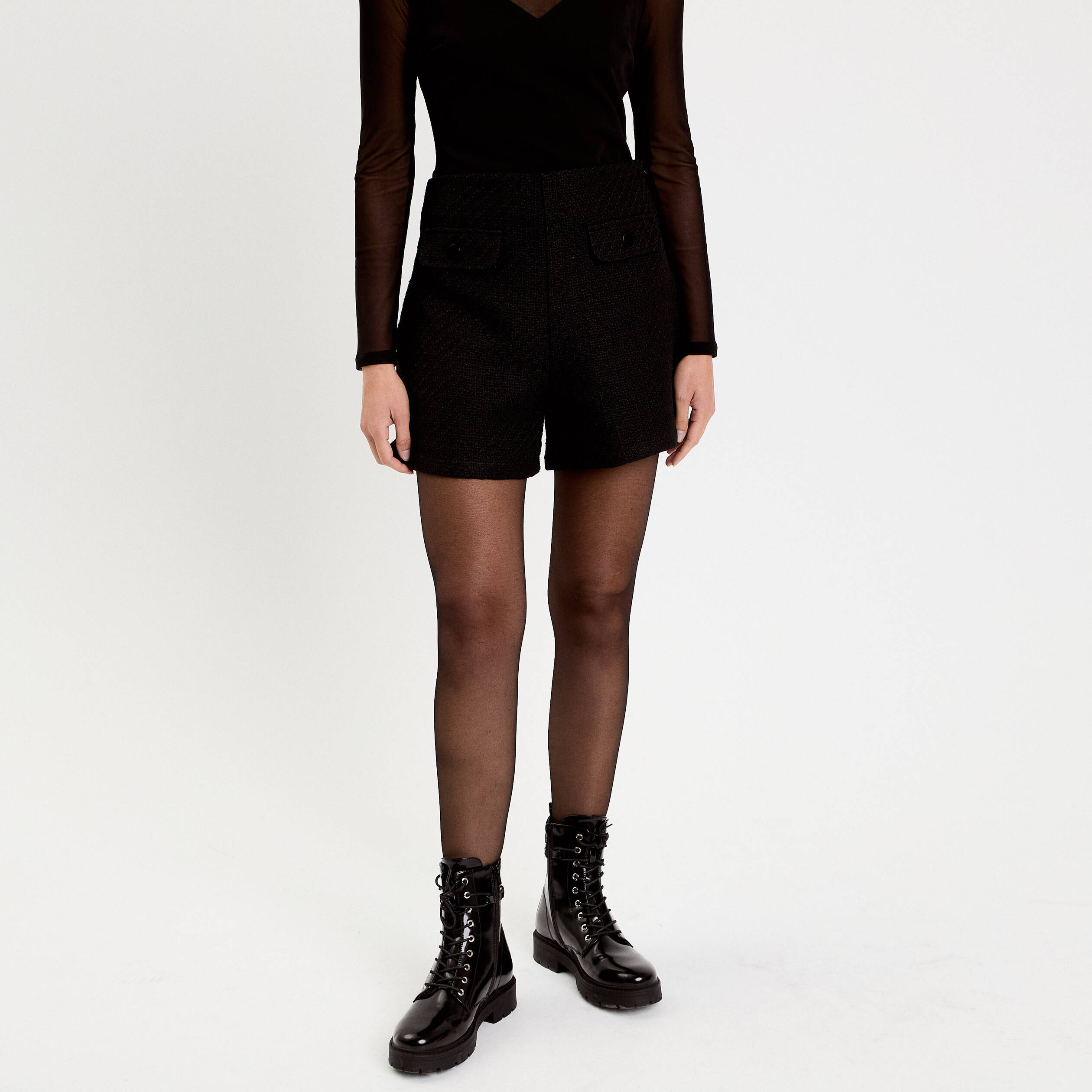 Short Tailleur Noir En Cuir/coton Who Decides War - Taille 36 Neuf Avec étiquette