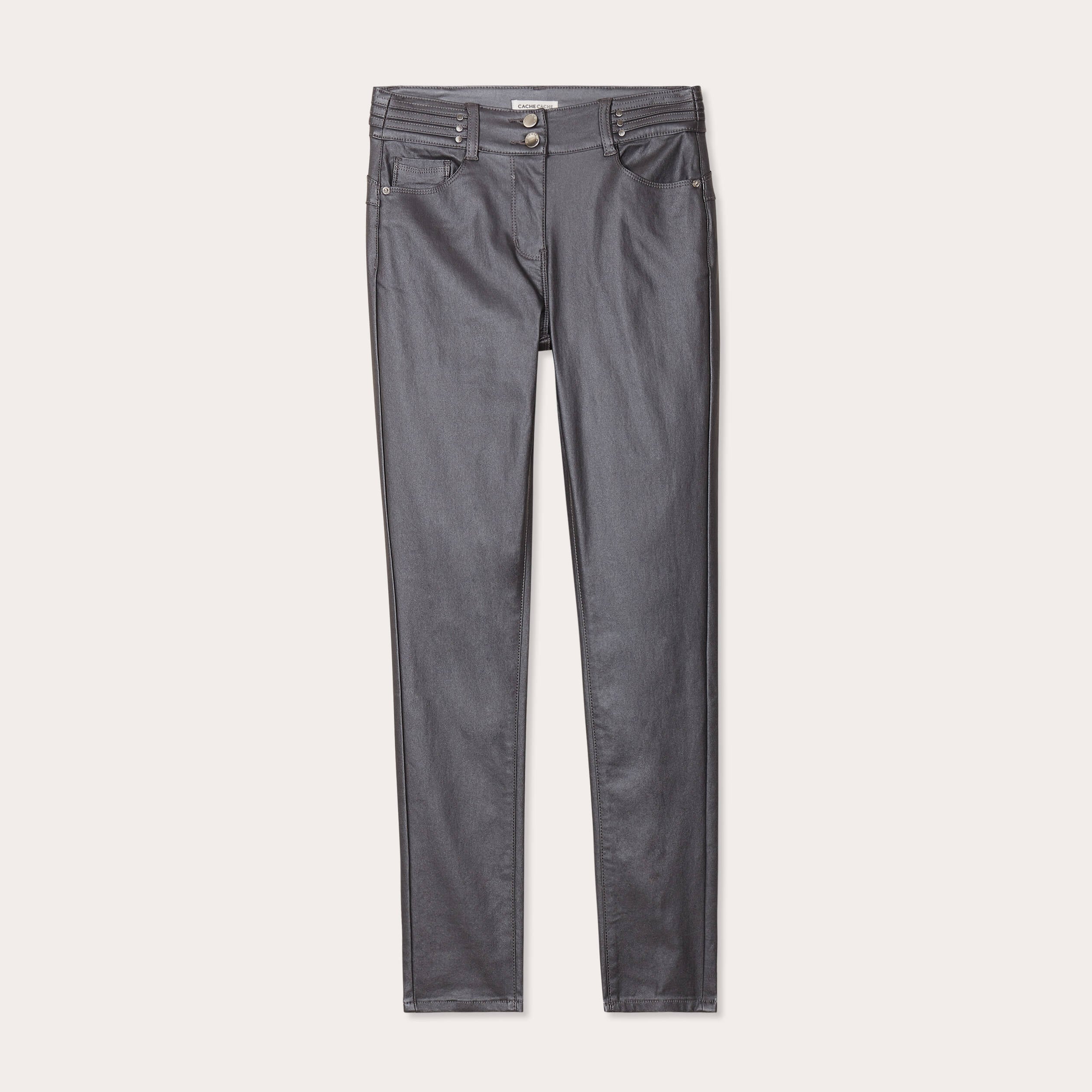 Pantalon enduit noir - Yesta - boutique