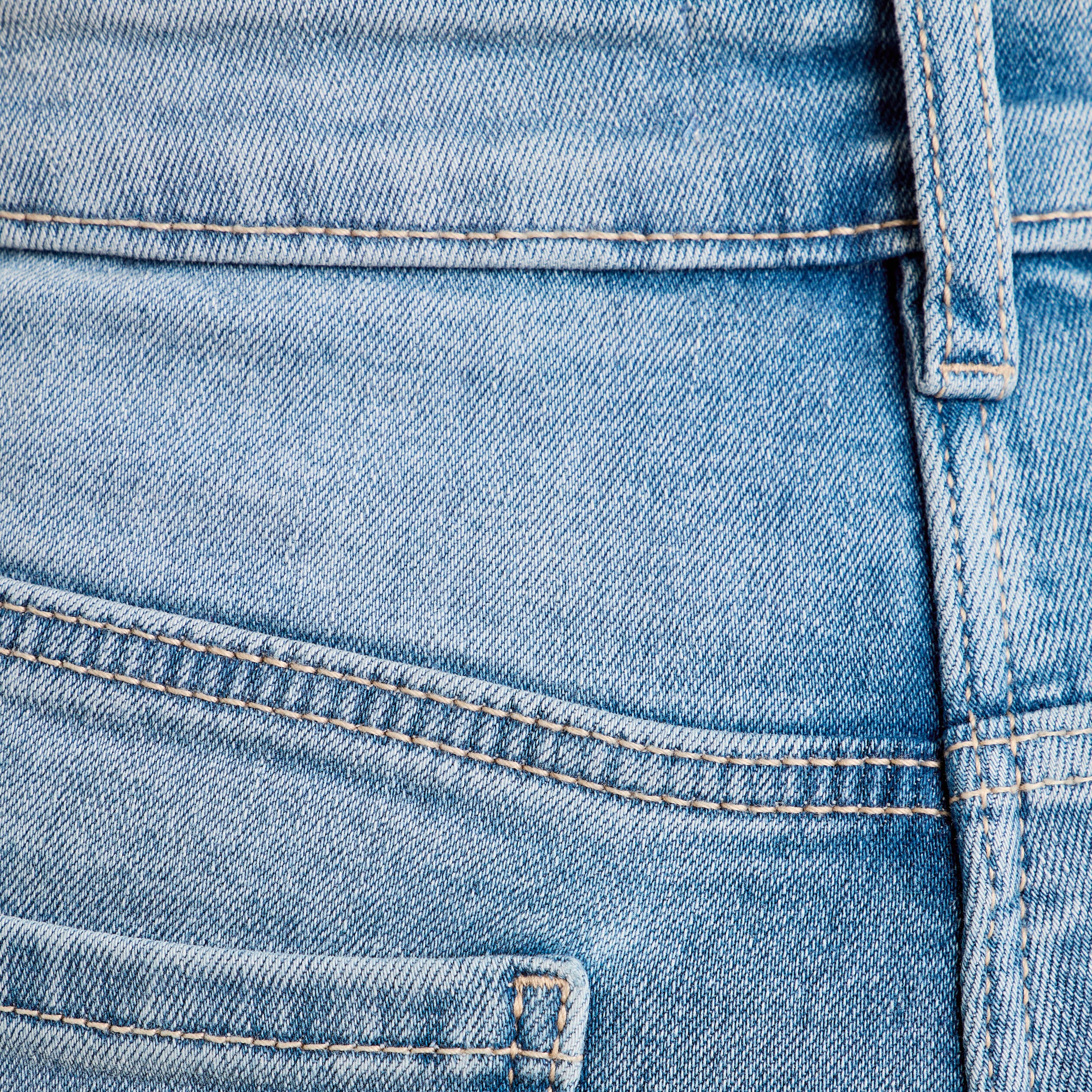 Jeans slim denim bleach femme