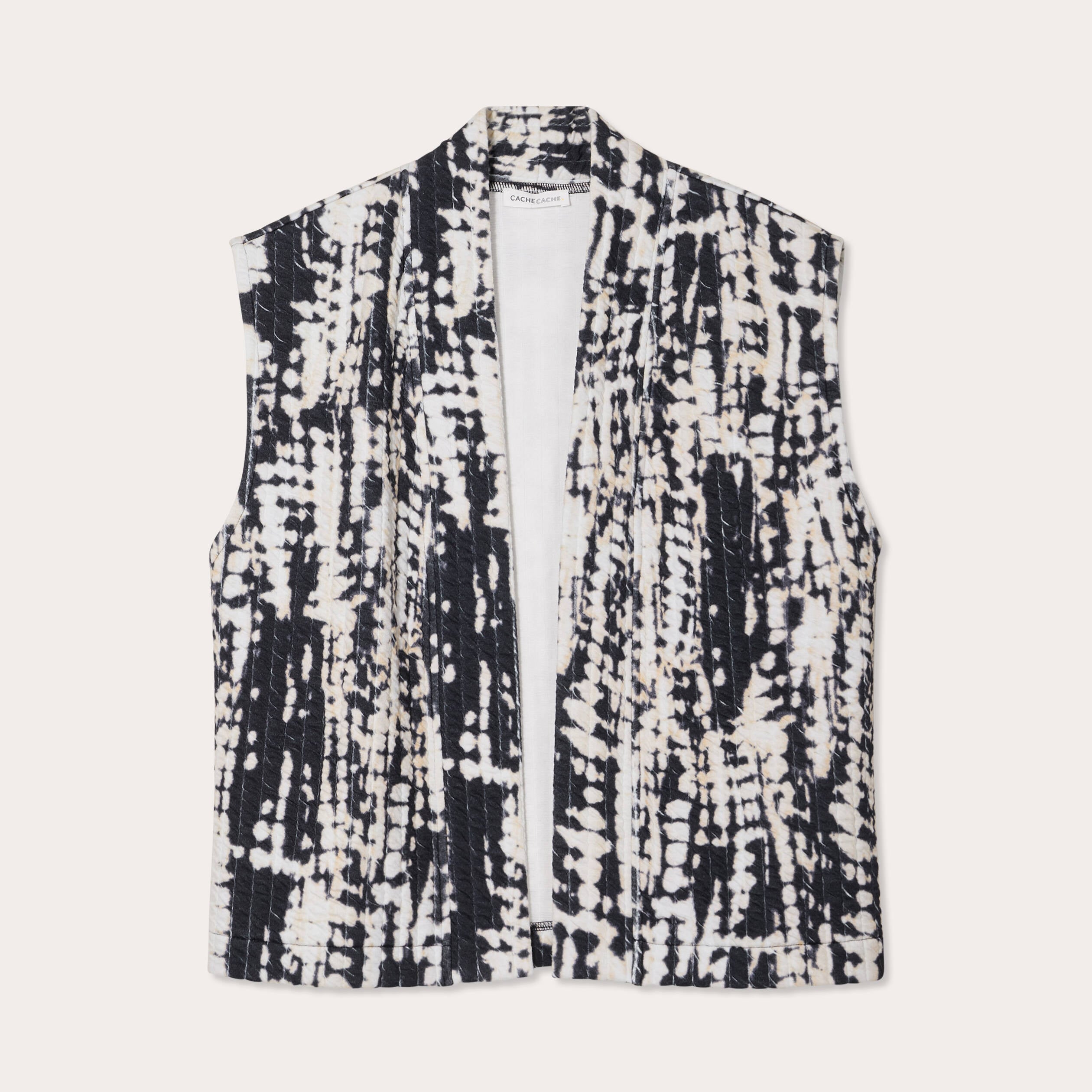 Gilet matelass&eacute; sans manches noir femme