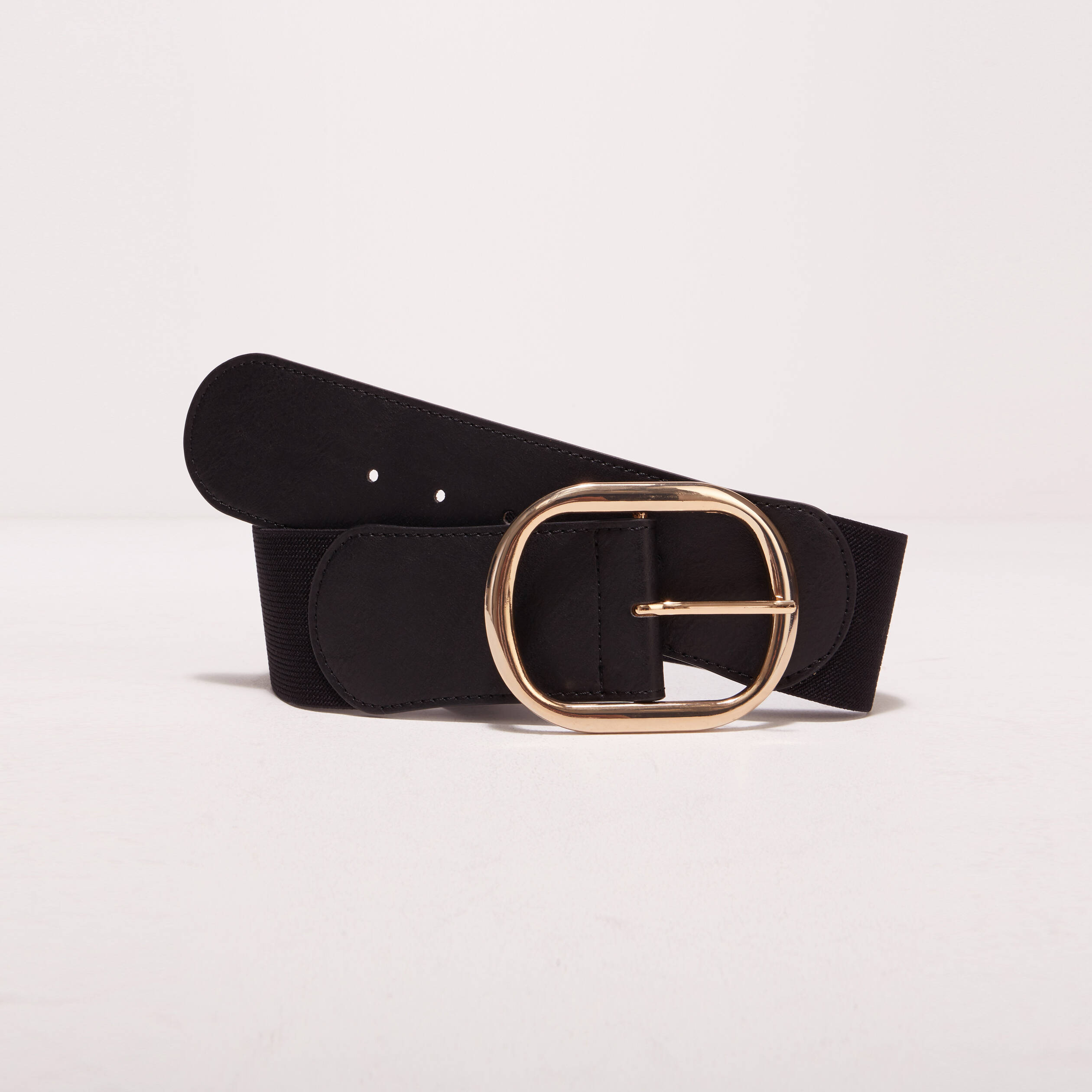 Ceinture &eacute;lastiqu&eacute;e noir femme