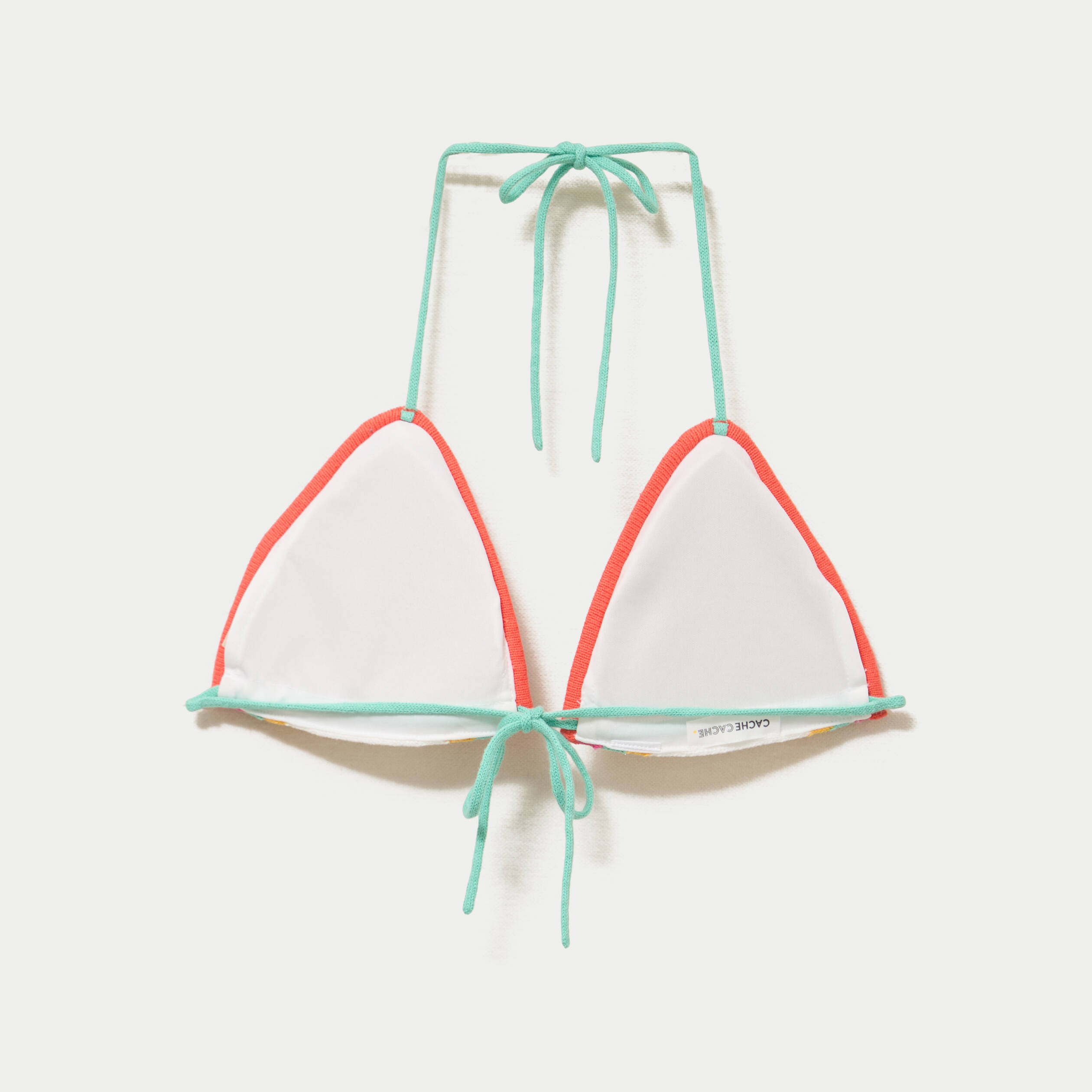Haut de maillot de bain en crochet rouge femme