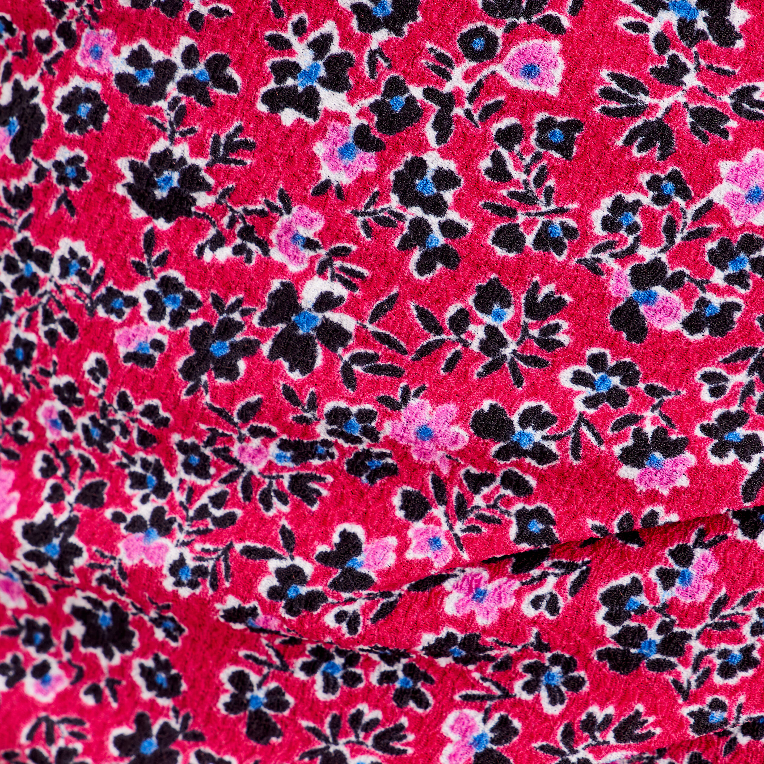 Jupe moulante drap&eacute;e rouge femme