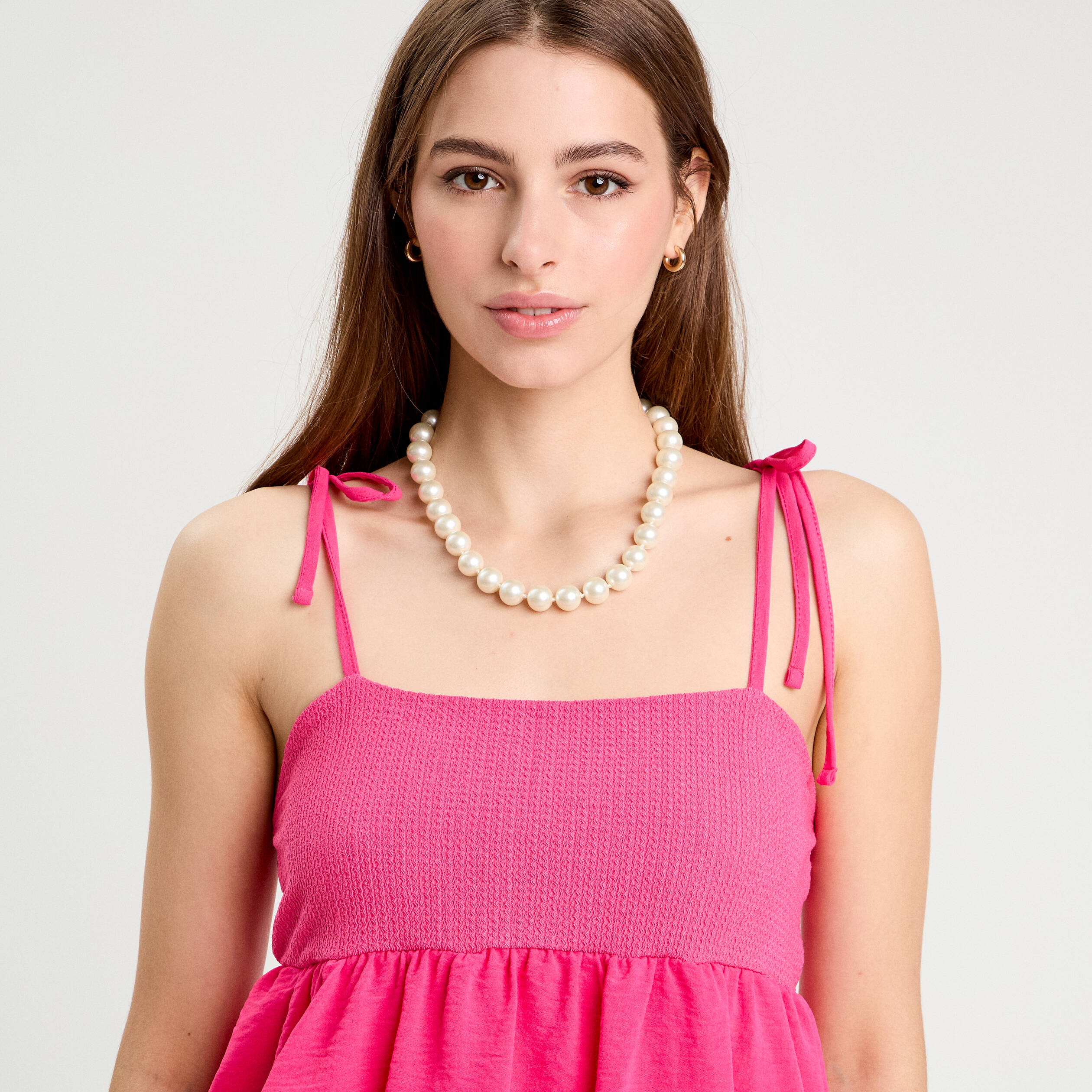 blouse bretelles fines rose vif femme Blouse bretelles fines rose vif femme
