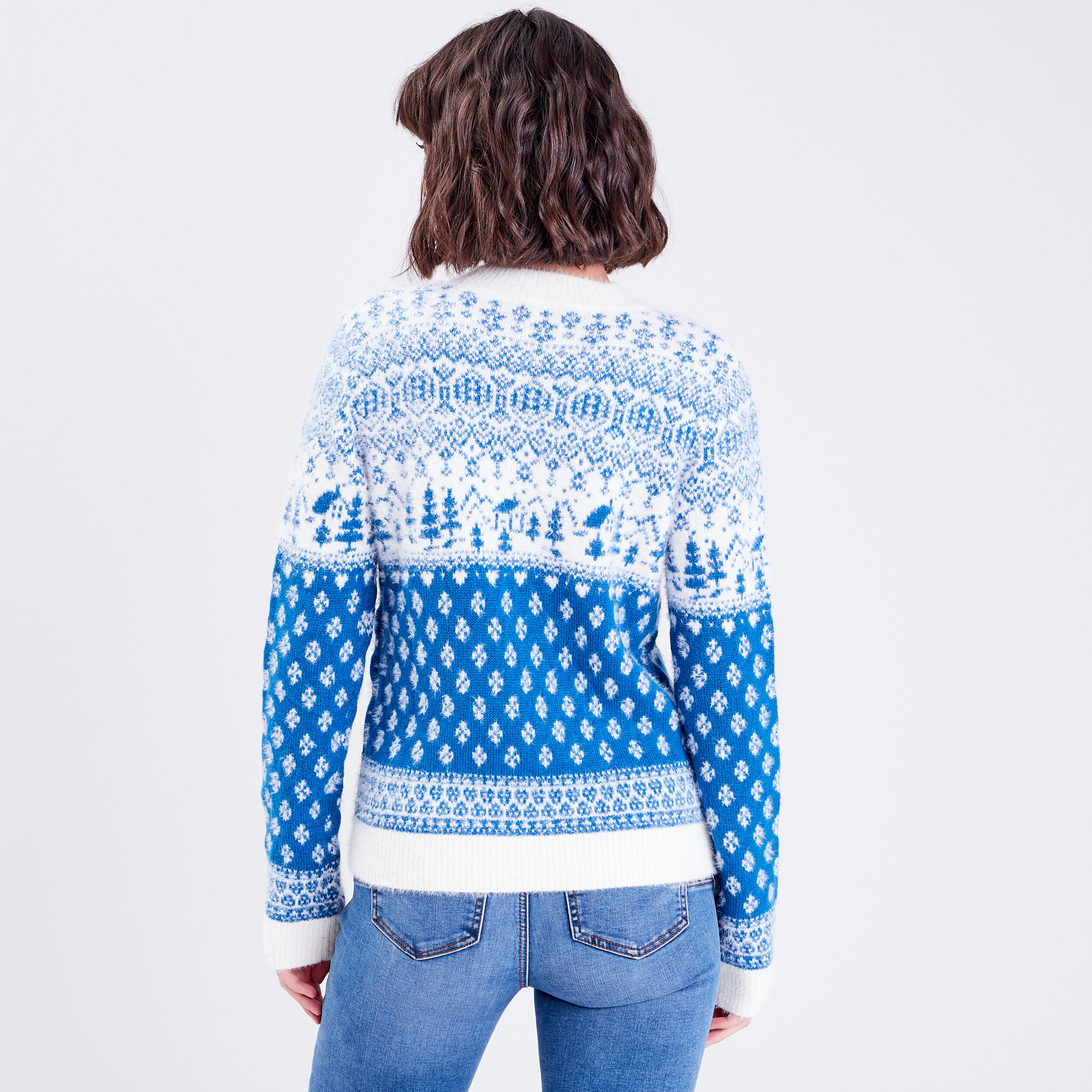 pull avec col rond bleu femme Pull avec col rond bleu femme