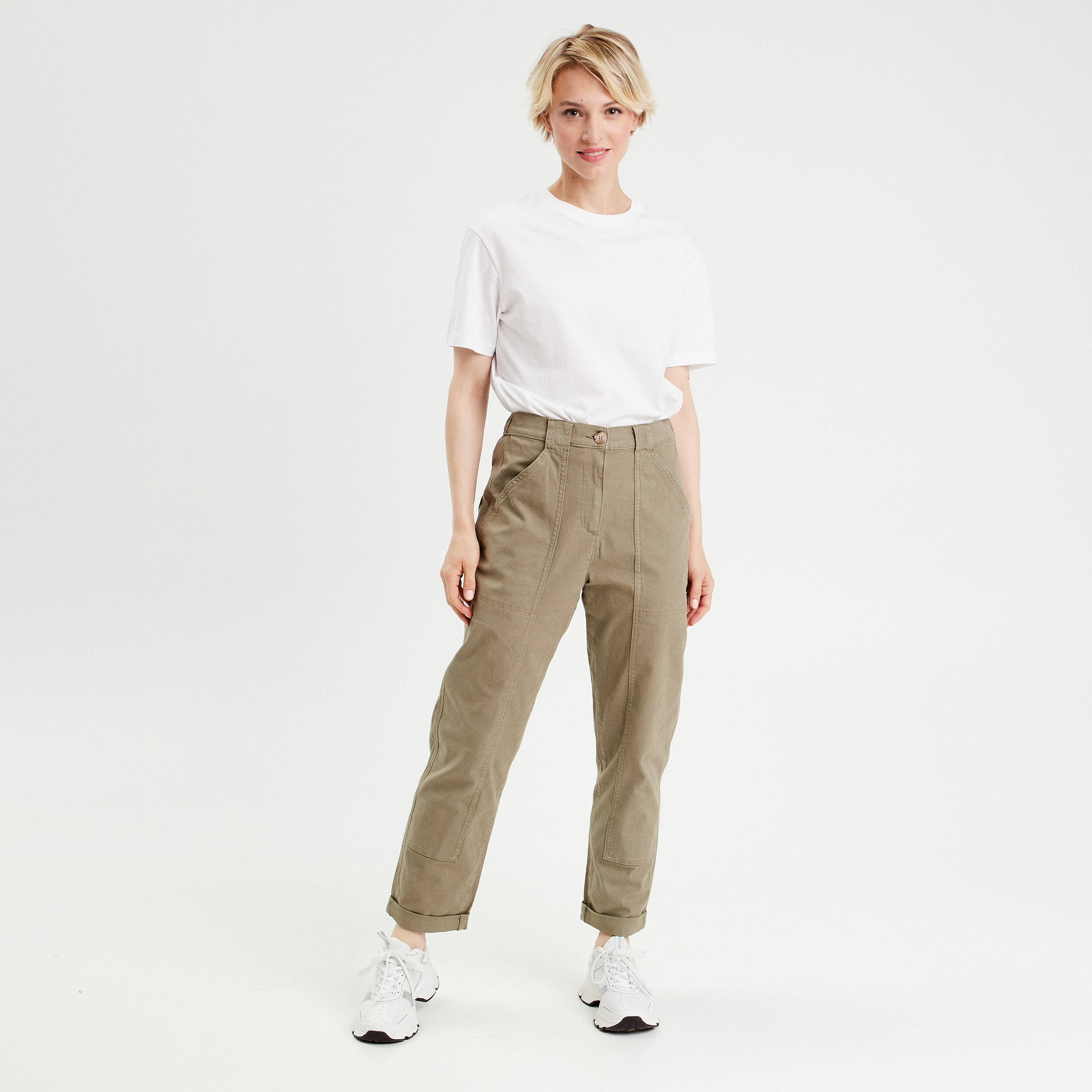Chino kaki femme best sale