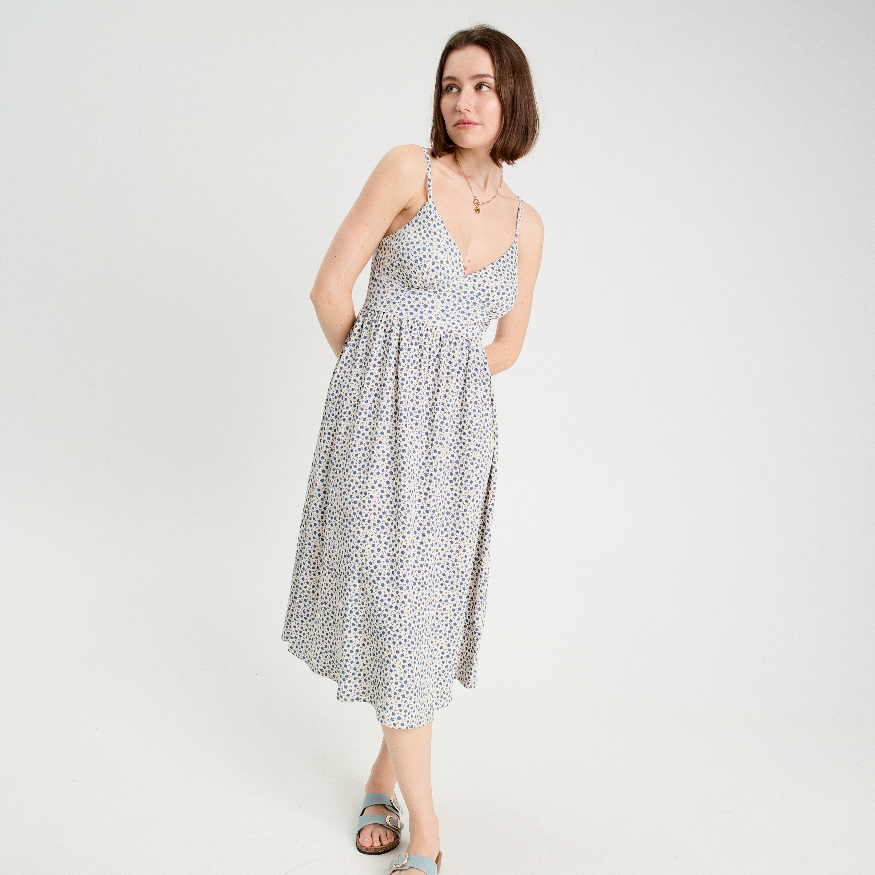 robe longue evasee bretelles blanc femme Robe longue évasée bretelles blanc femme