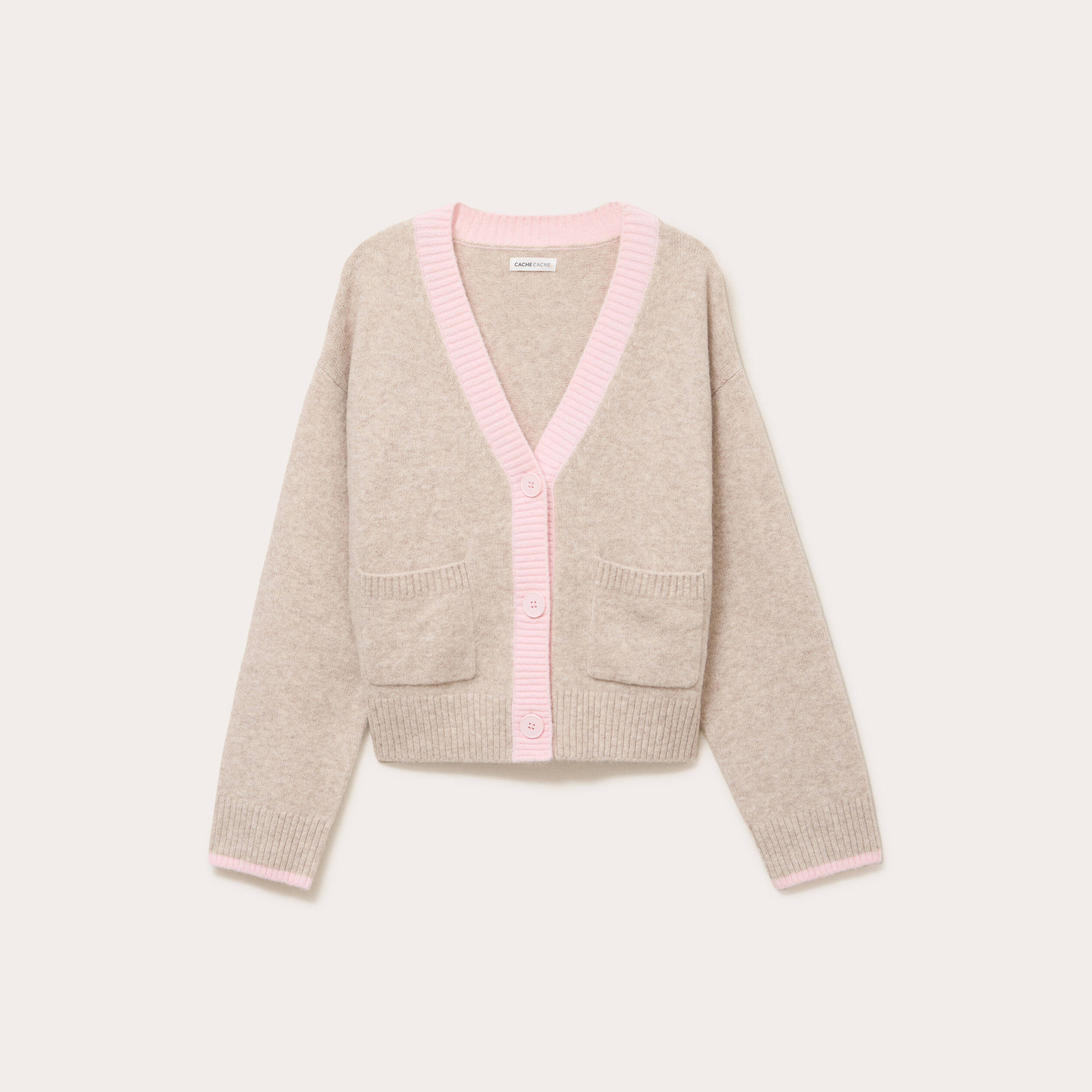 Cardigan Femme En Laine Mérinos - Col V, Manches Longues, Coupe Décontractée - Automne/hiver
