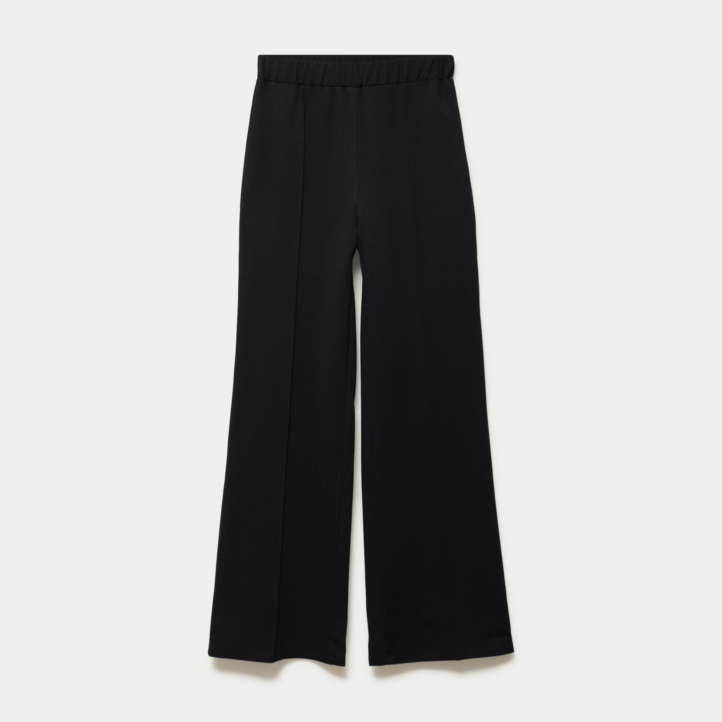 Pantalon large taille standard noir femme