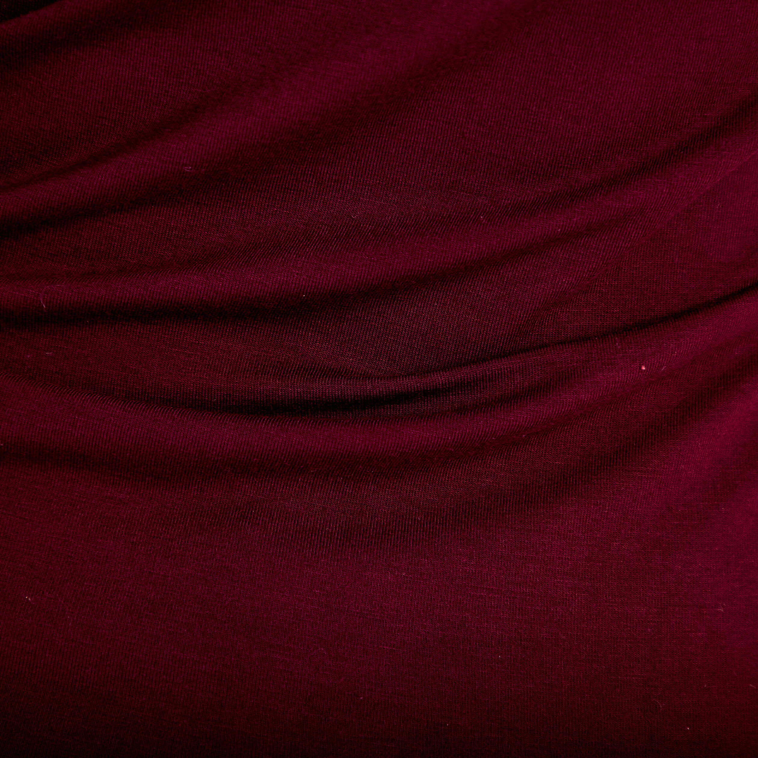 T-shirt uni &agrave; manches longues bordeaux femme