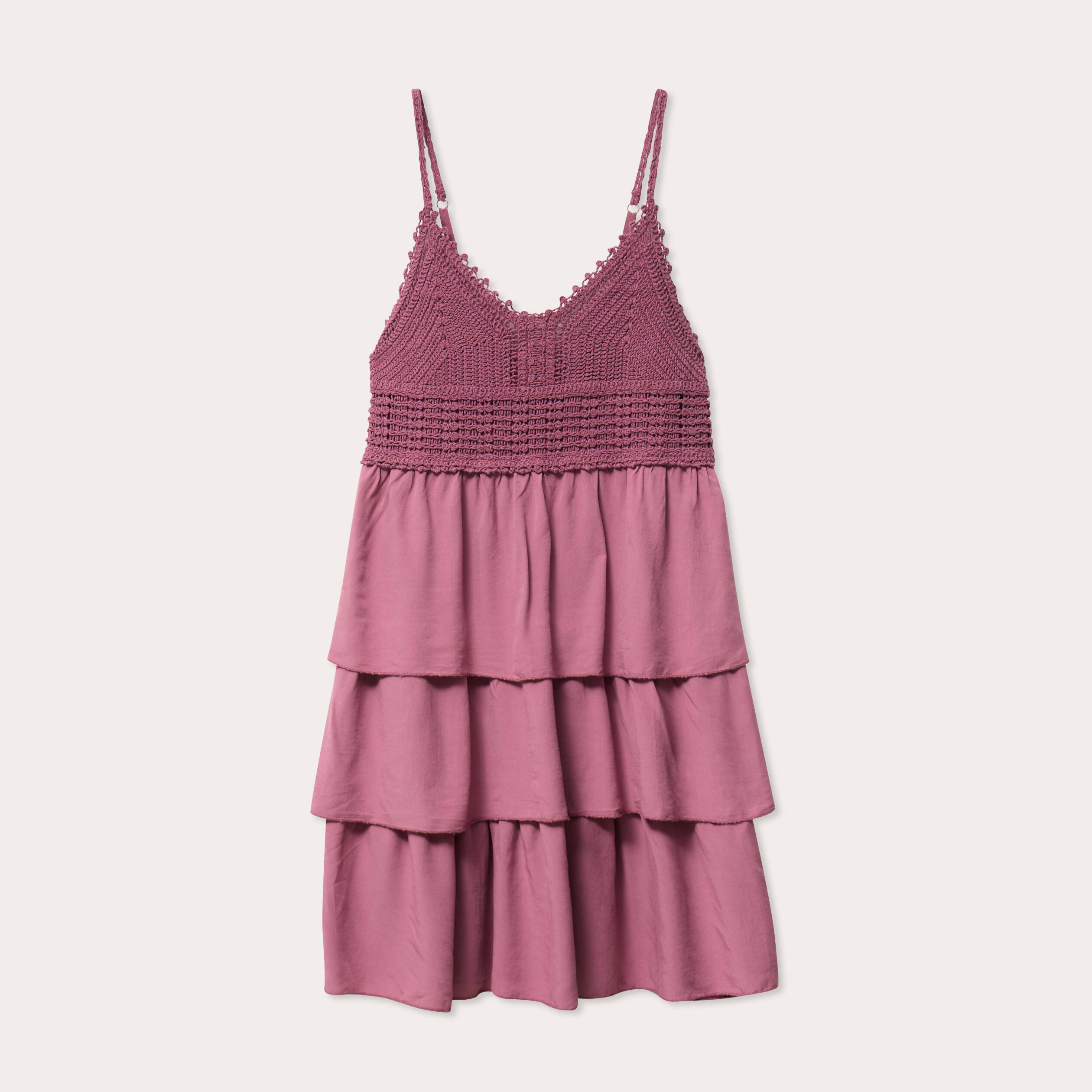 robe evasee bretelles vieux rose femme Robe évasée bretelles vieux rose femme