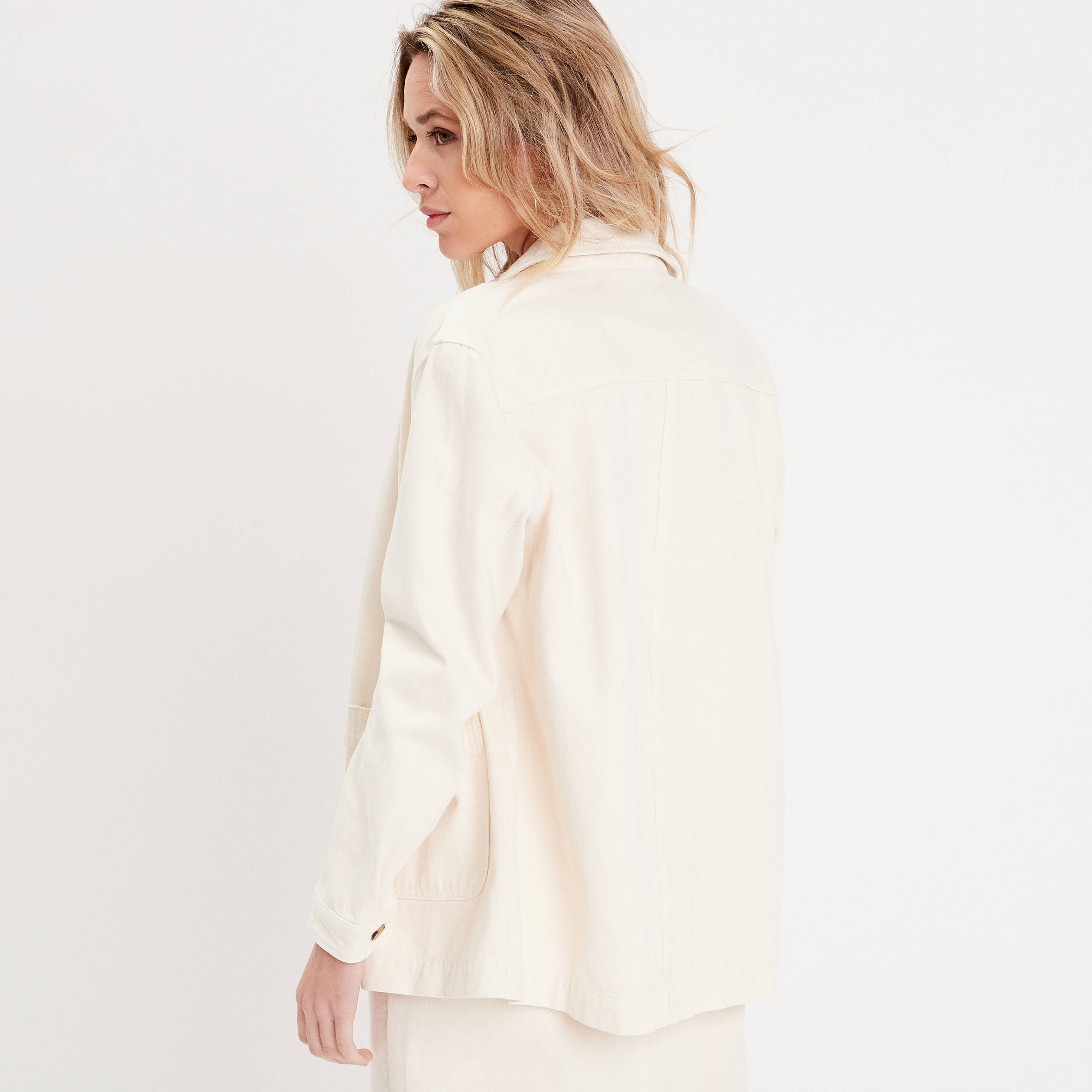 Surchemise en jean ecru femme