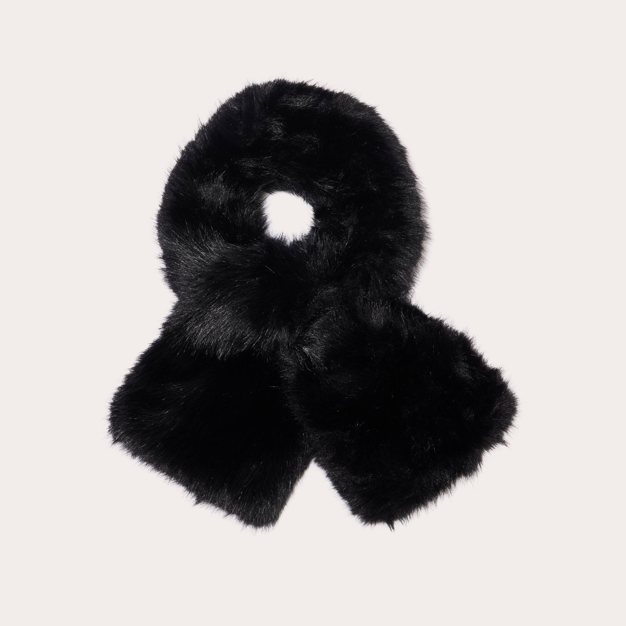 &Eacute;charpe en fausse fourrure noir femme