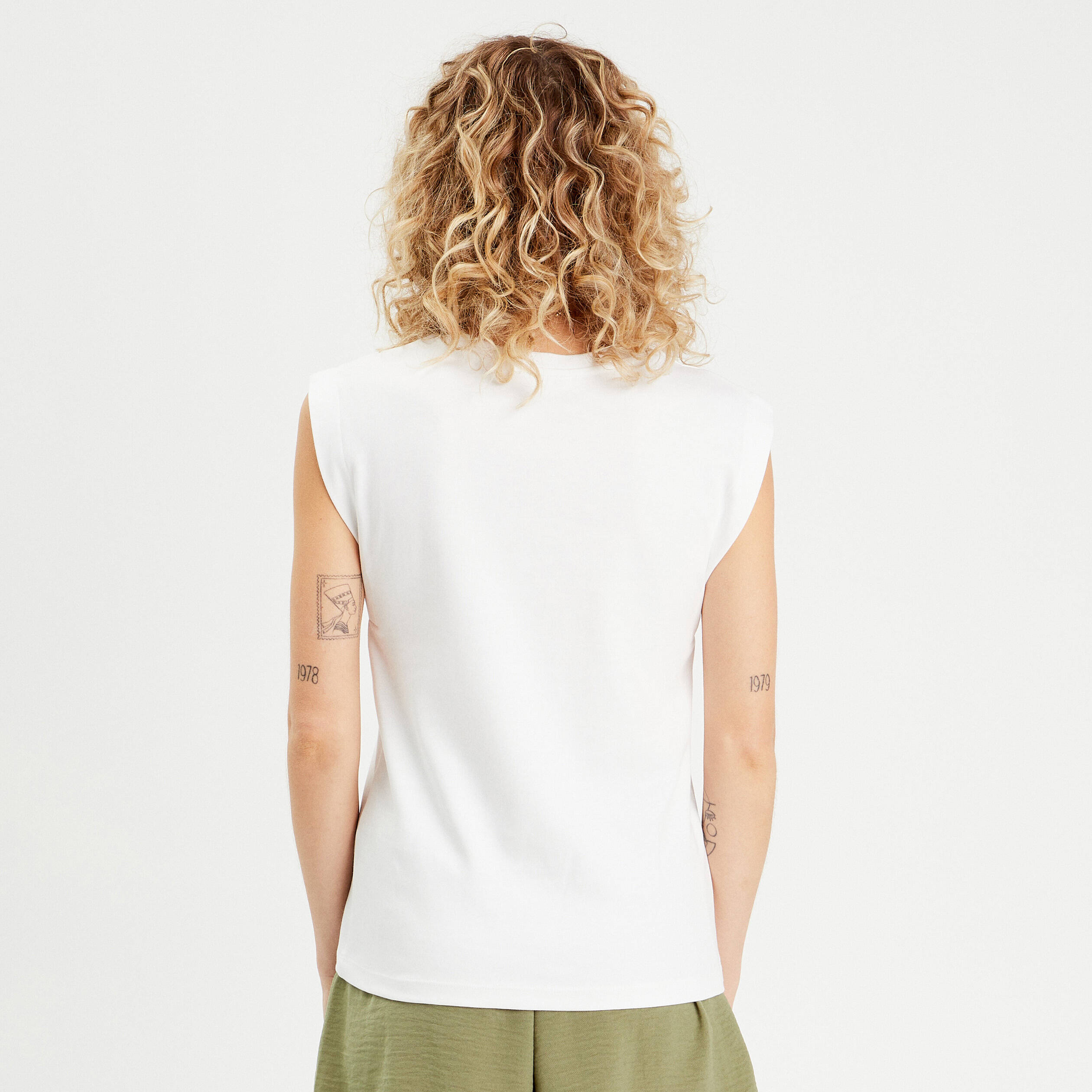 T-shirt manches courtes blanc femme
