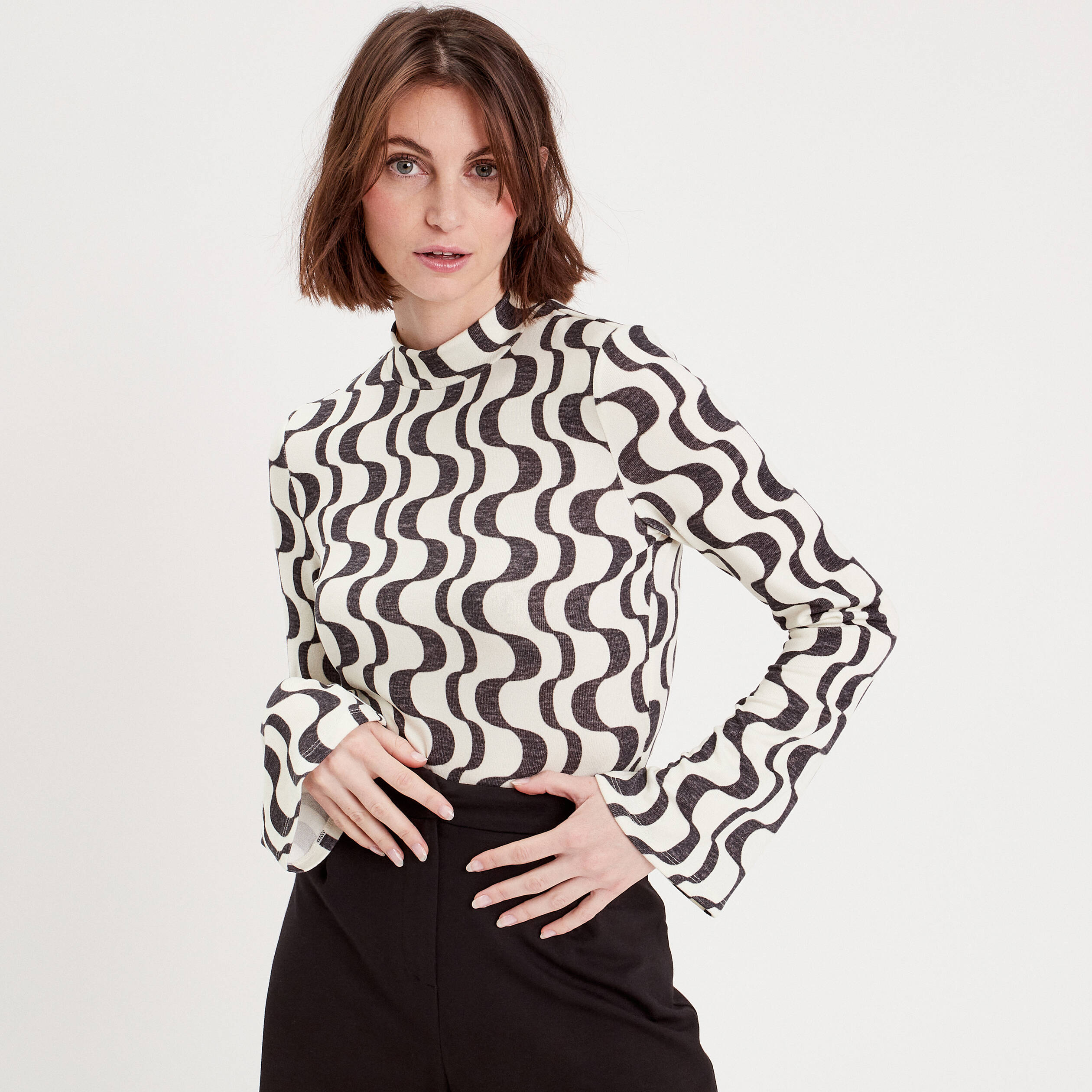 t shirt manches pagodes blanc femme T-shirt manches pagodes blanc femme