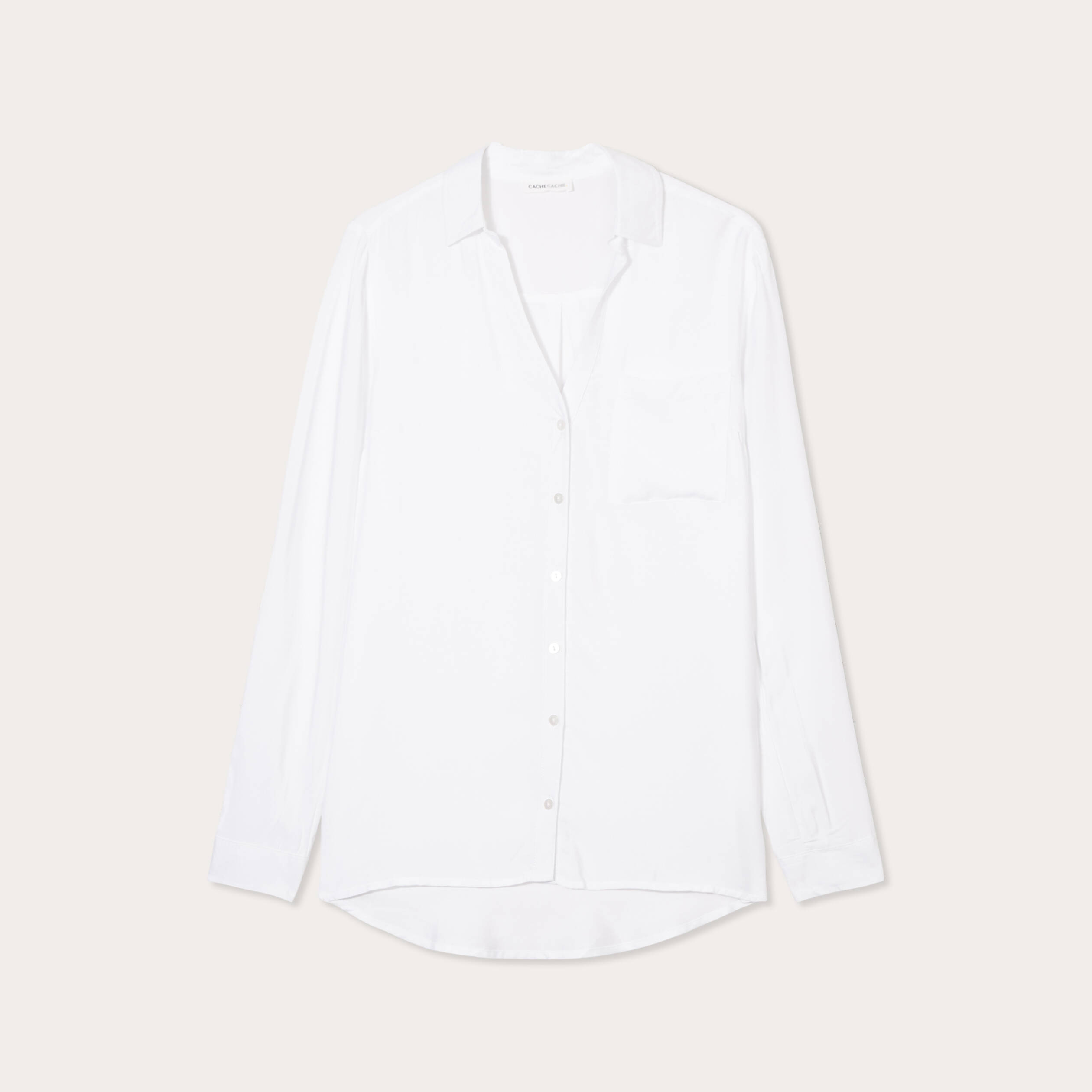 chemise manches longues ecru femme Chemise manches longues ecru femme