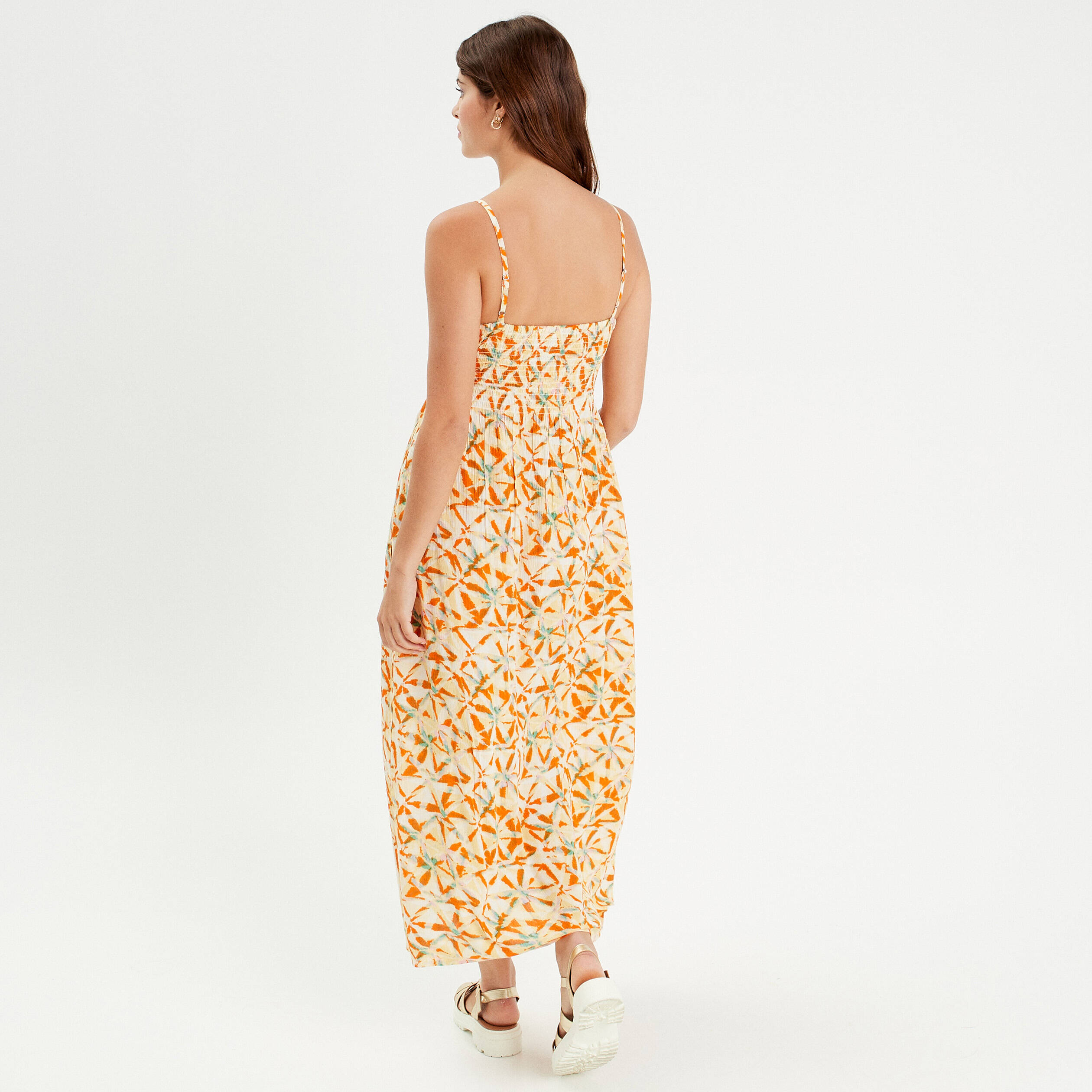 robe longue evasee crochet blanc femme Robe longue évasée crochet blanc femme