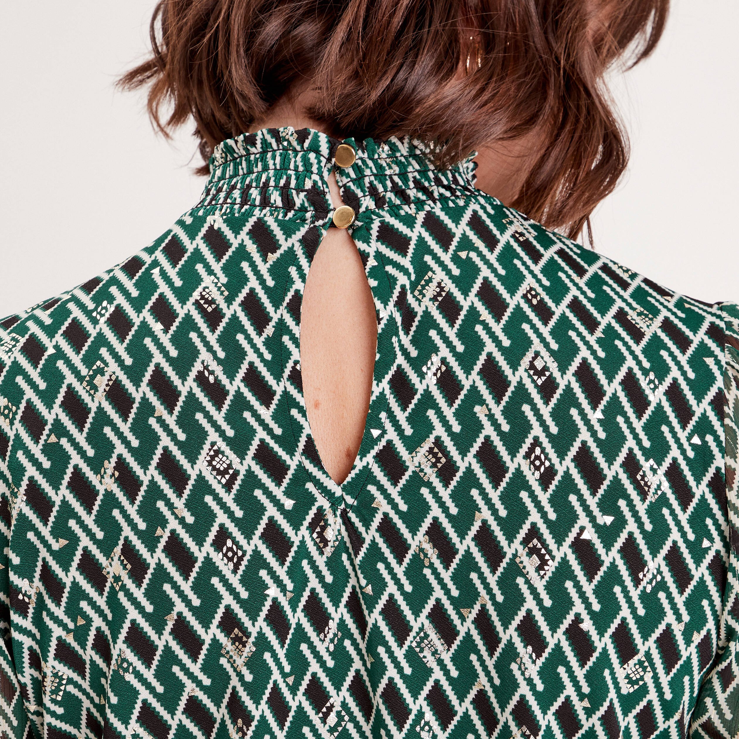Blouse vert top canard