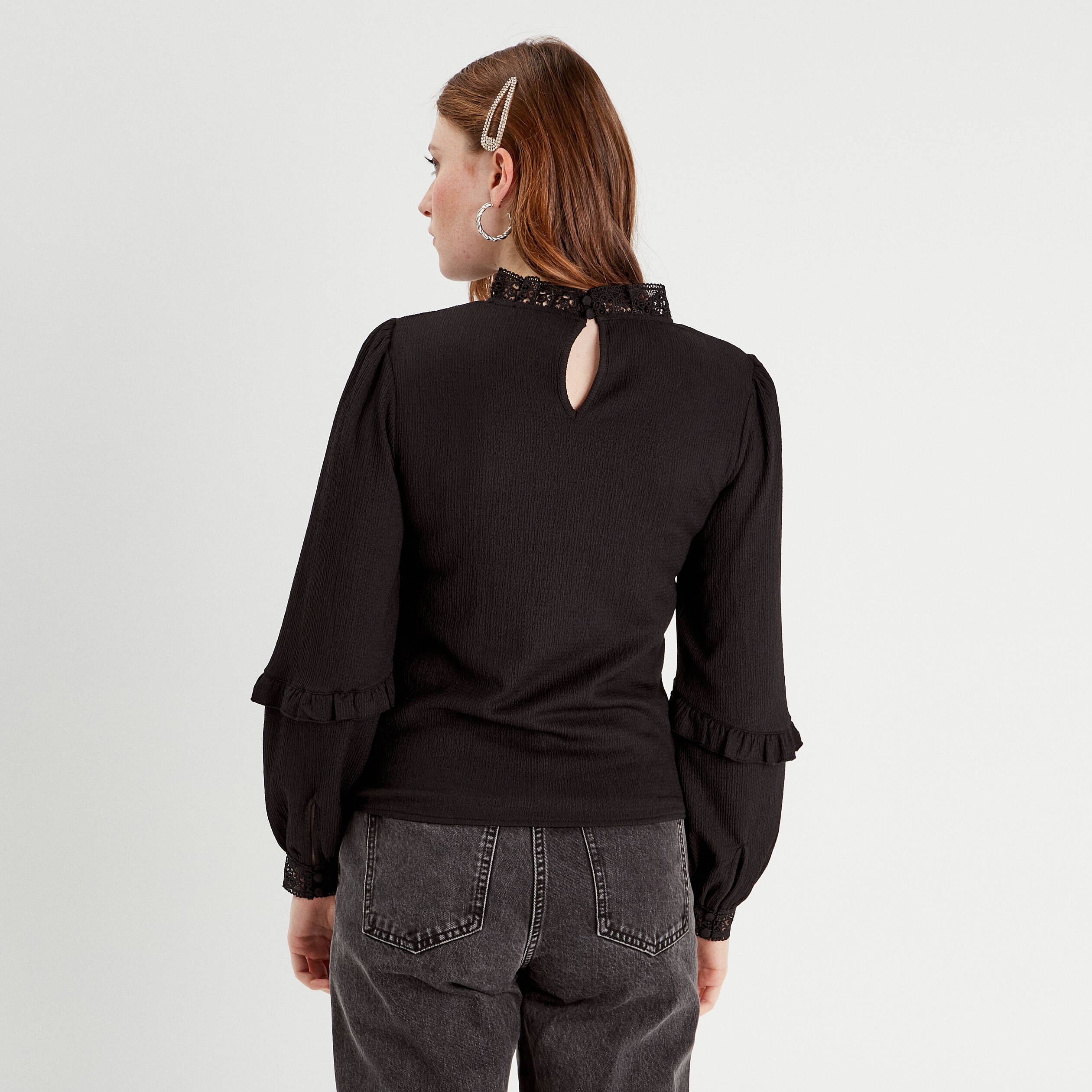 blouse manches longues noir femme Blouse manches longues noir femme
