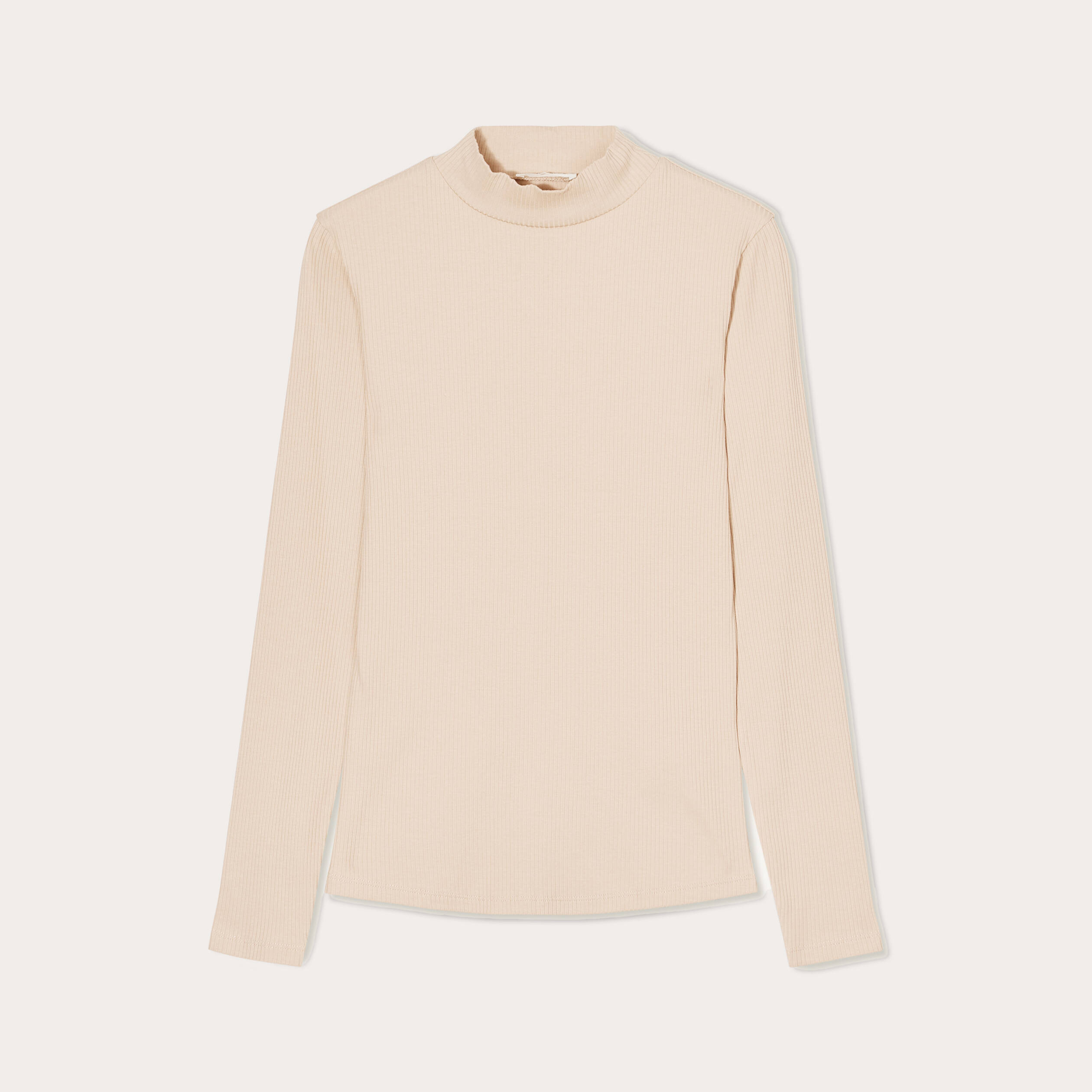 t shirt manches longues cotele sable femme T-shirt manches longues côtelé sable femme