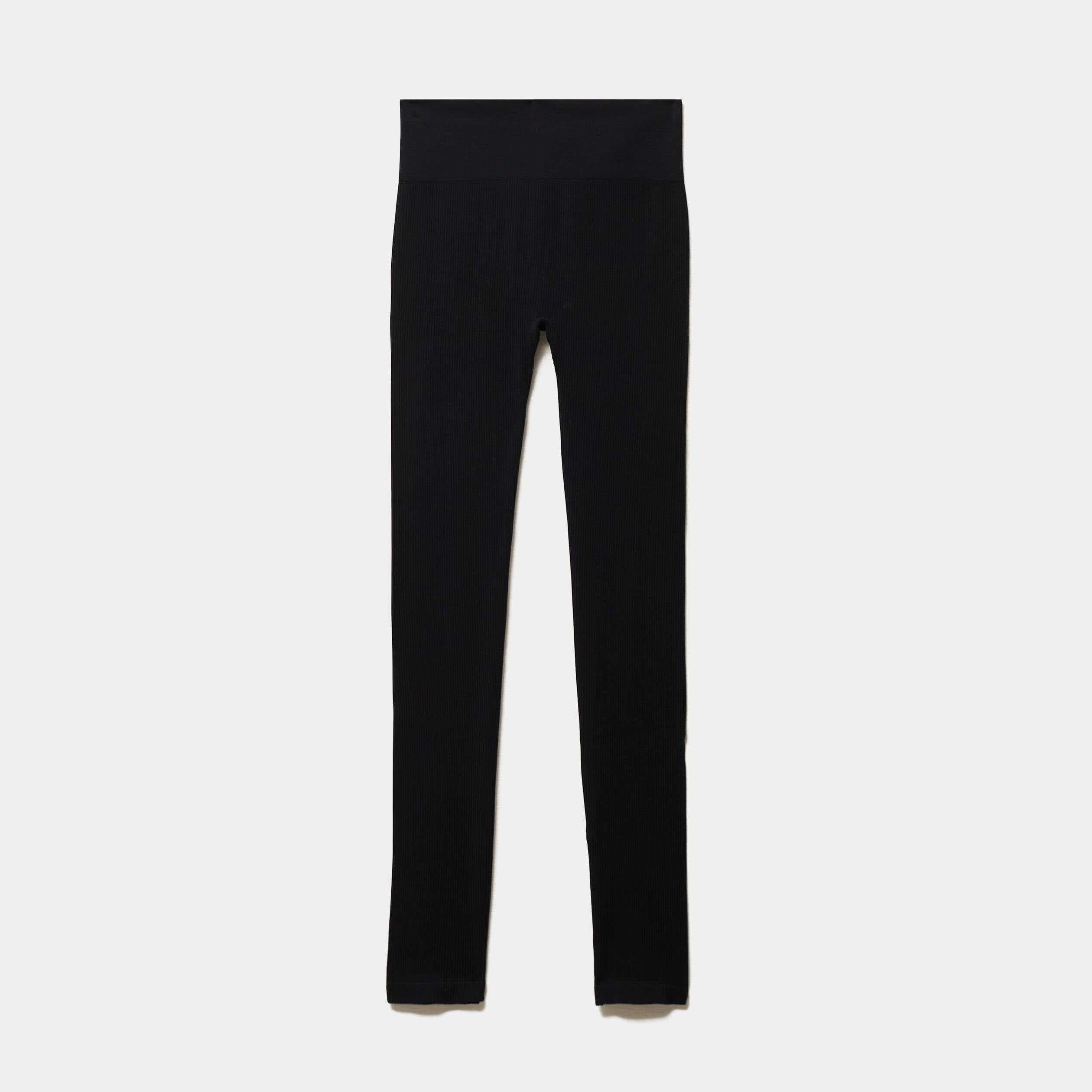Leggings taille haute sans couture noir femme