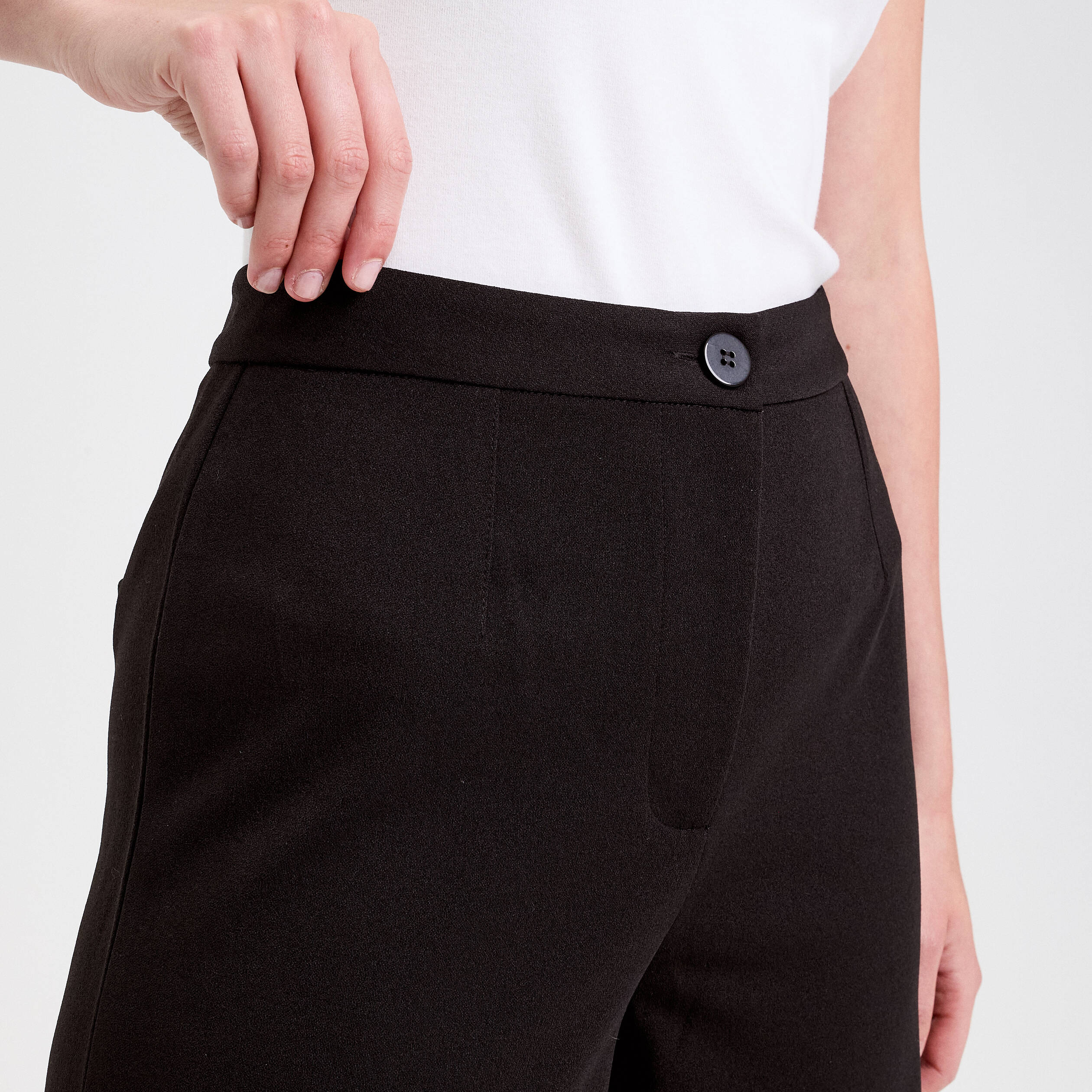 Pantalon large noir femme