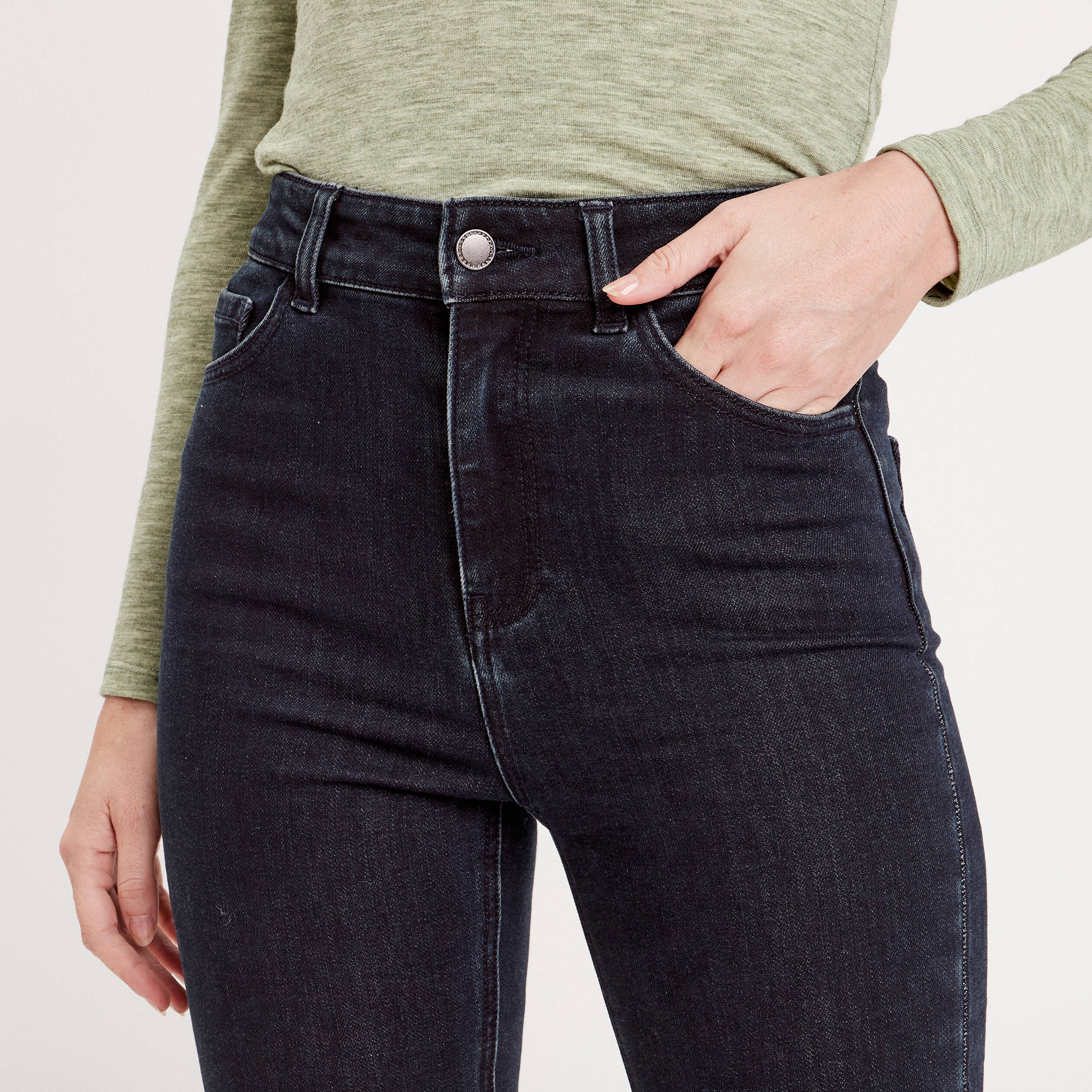 Jeans thermique skinny denim brut femme
