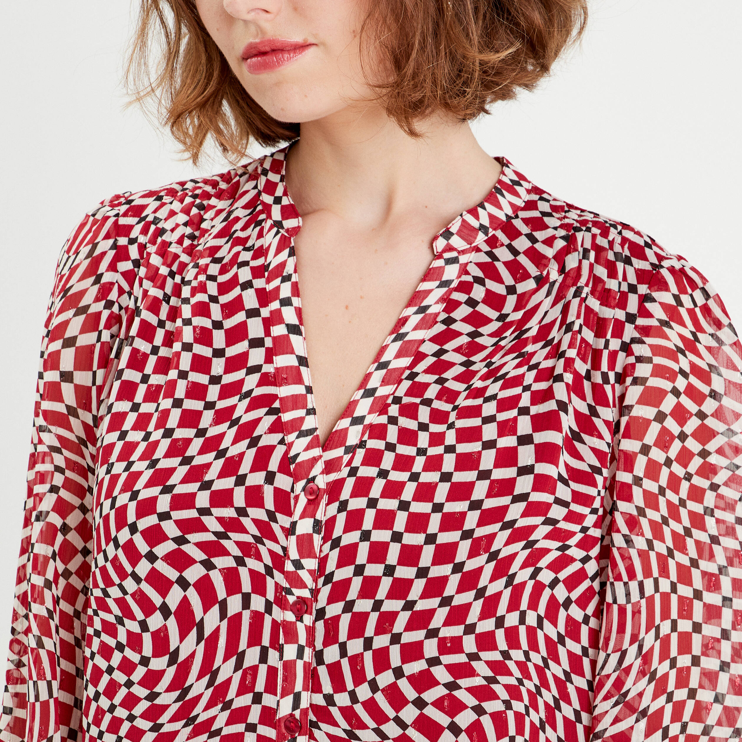 blouse manches longues rouge femme Blouse manches longues rouge femme