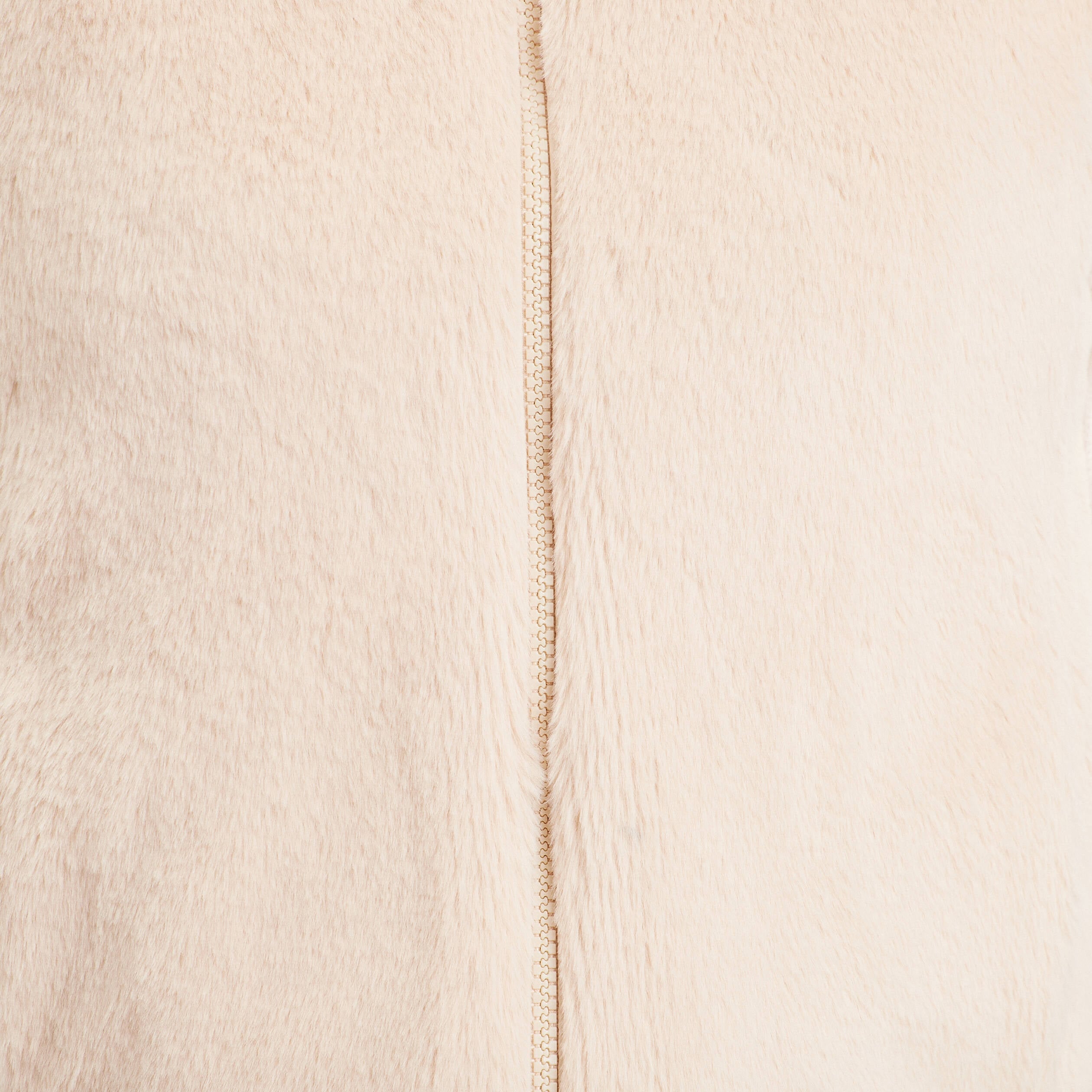 Veste sans manches fermeture zipp&eacute;e ivoire femme