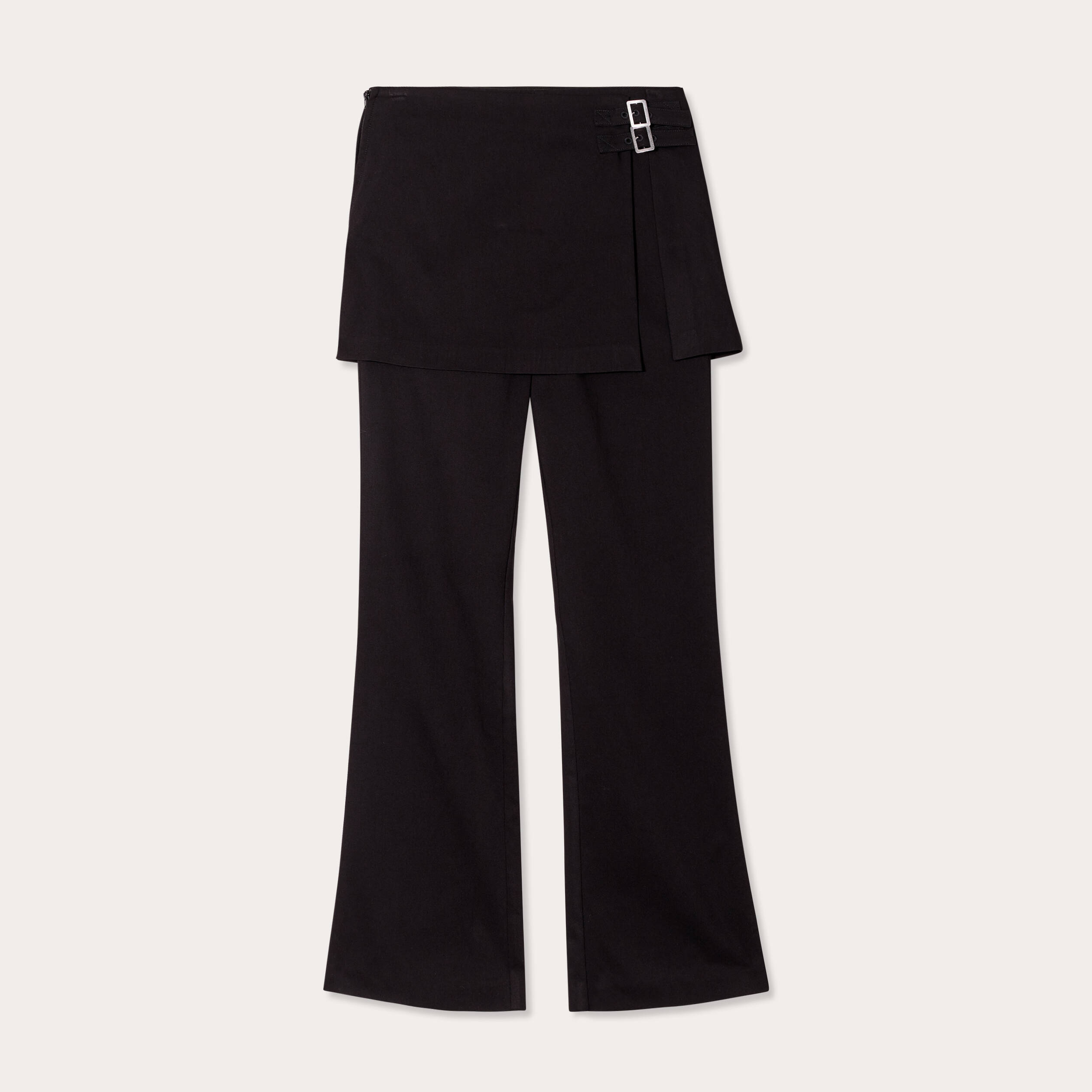 Pantalon-jupe flare noir femme | Vibs