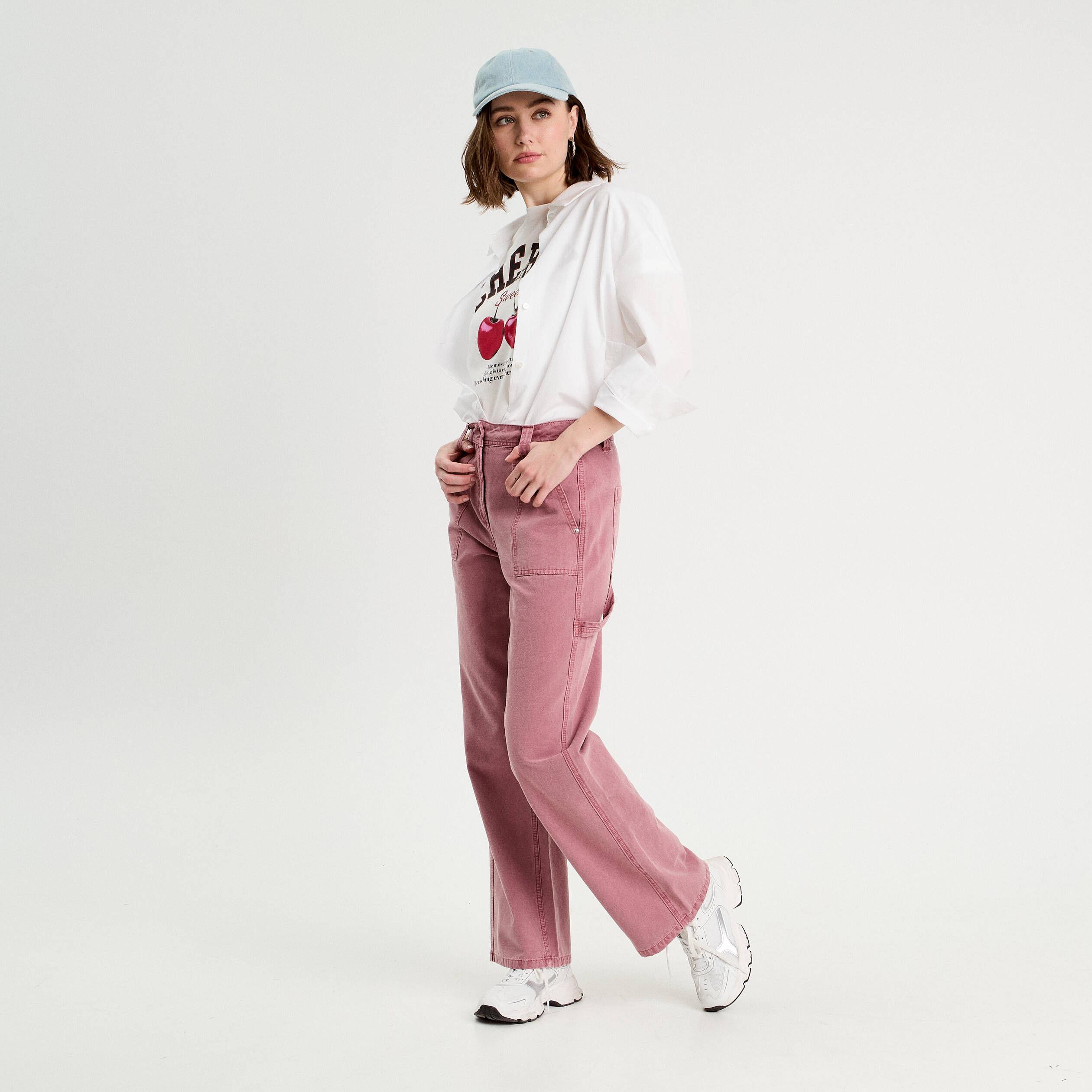 pantalon carpenter vieux rose femme Pantalon carpenter vieux rose femme